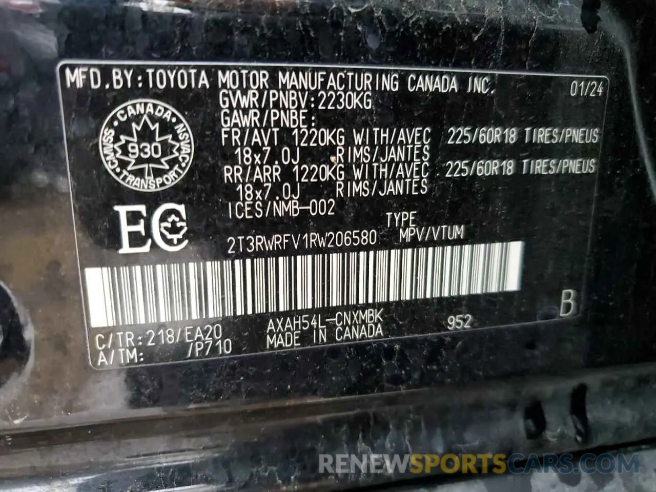 14 Фотография поврежденного автомобиля 2T3RWRFV1RW206580 TOYOTA RAV4 2024