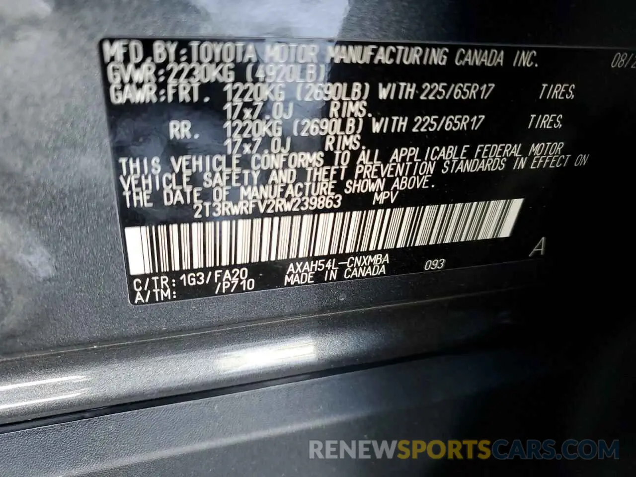 13 Фотография поврежденного автомобиля 2T3RWRFV2RW239863 TOYOTA RAV4 2024