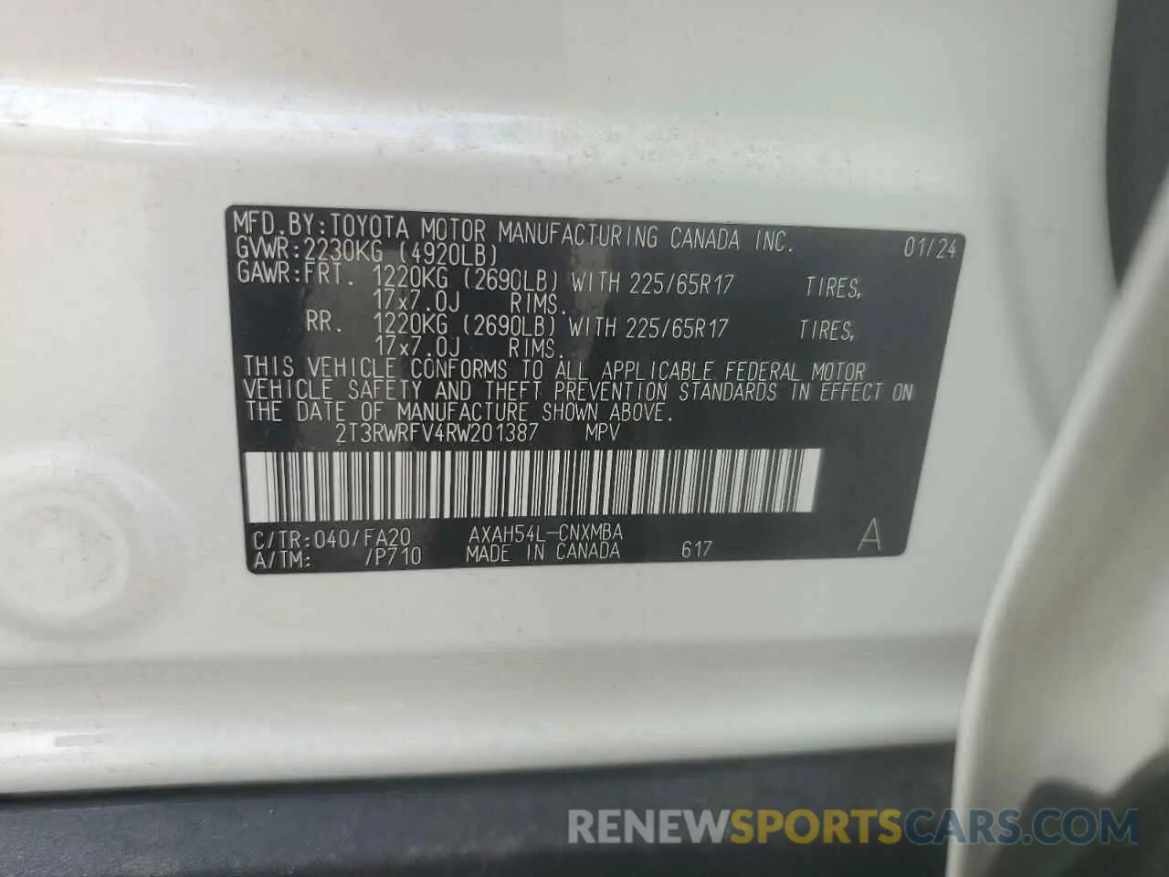 14 Фотография поврежденного автомобиля 2T3RWRFV4RW201387 TOYOTA RAV4 2024