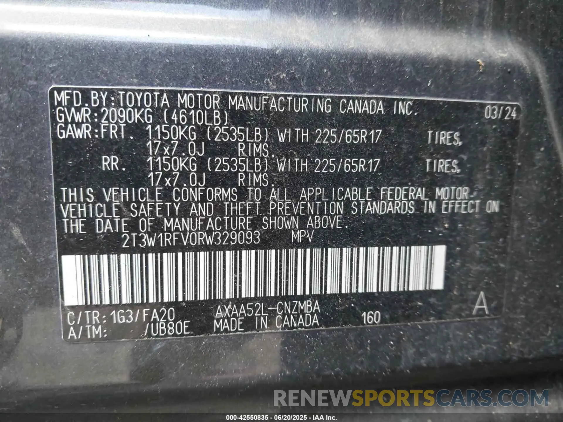 9 Photograph of a damaged car 2T3W1RFV0RW329093 TOYOTA RAV4 2024