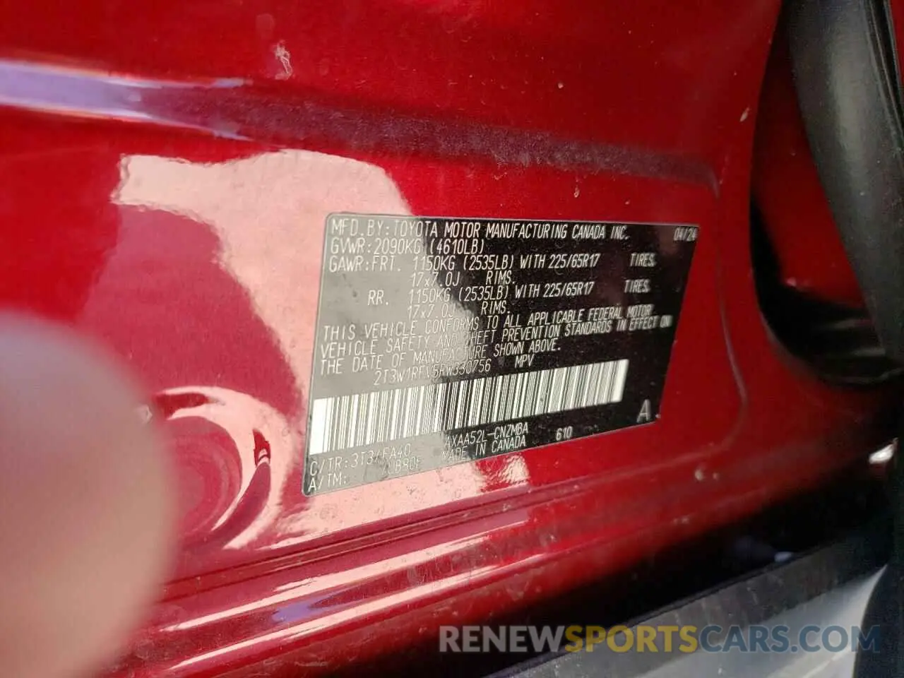 14 Photograph of a damaged car 2T3W1RFV5RW330756 TOYOTA RAV4 2024