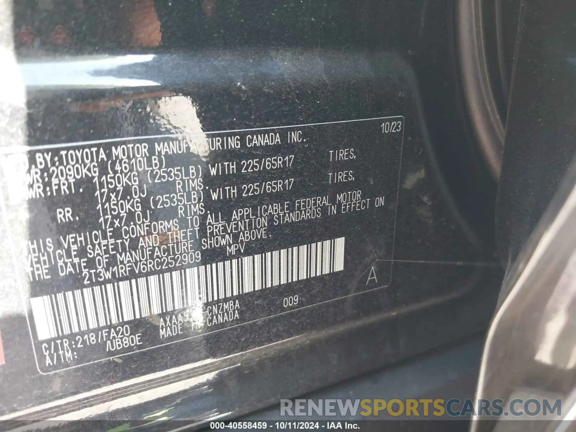 9 Фотография поврежденного автомобиля 2T3W1RFV6RC252909 TOYOTA RAV4 2024