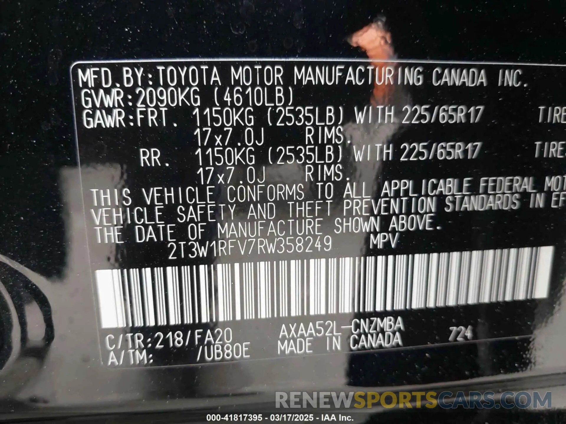 9 Фотография поврежденного автомобиля 2T3W1RFV7RW358249 TOYOTA RAV4 2024