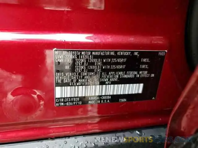 12 Photograph of a damaged car 4T3LWRFV1RU120188 TOYOTA RAV4 2024
