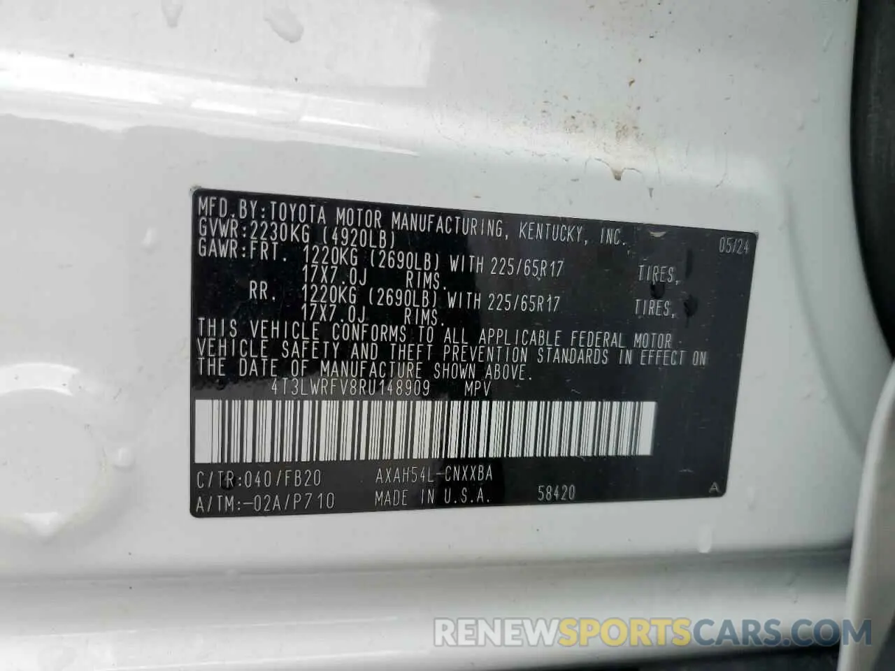 15 Photograph of a damaged car 4T3LWRFV8RU148909 TOYOTA RAV4 2024