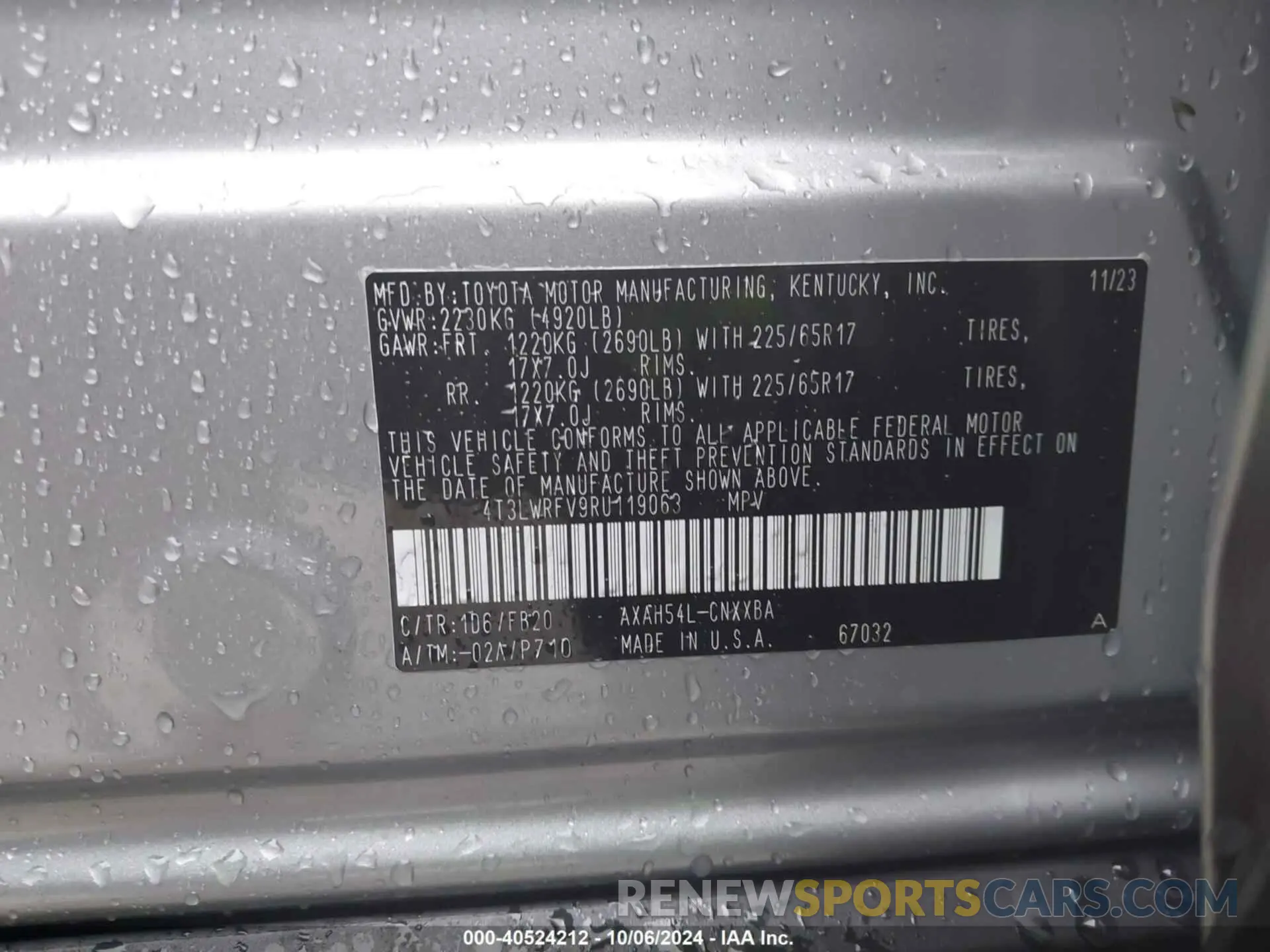 9 Фотография поврежденного автомобиля 4T3LWRFV9RU119063 TOYOTA RAV4 2024