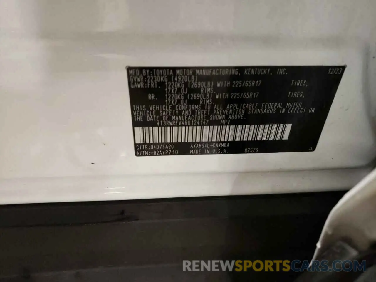 13 Photograph of a damaged car 4T3RWRFV4RU124147 TOYOTA RAV4 2024