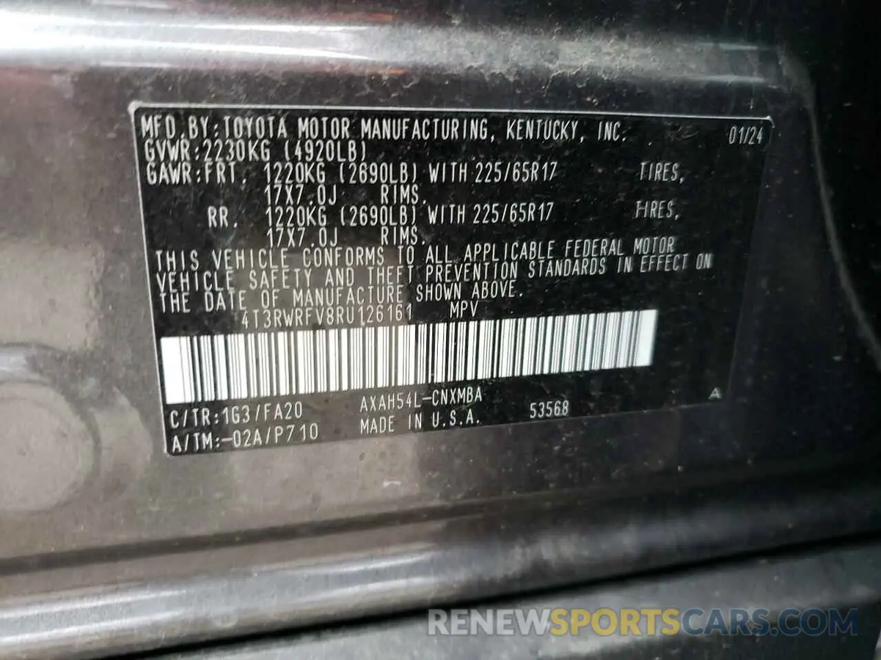 14 Photograph of a damaged car 4T3RWRFV8RU126161 TOYOTA RAV4 2024