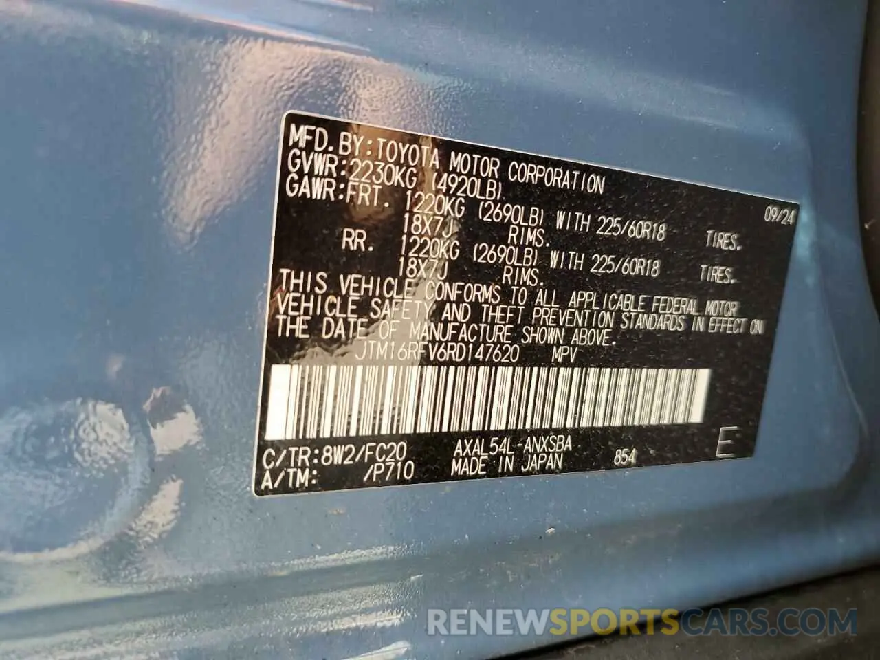 13 Фотография поврежденного автомобиля JTM16RFV6RD147620 TOYOTA RAV4 2024