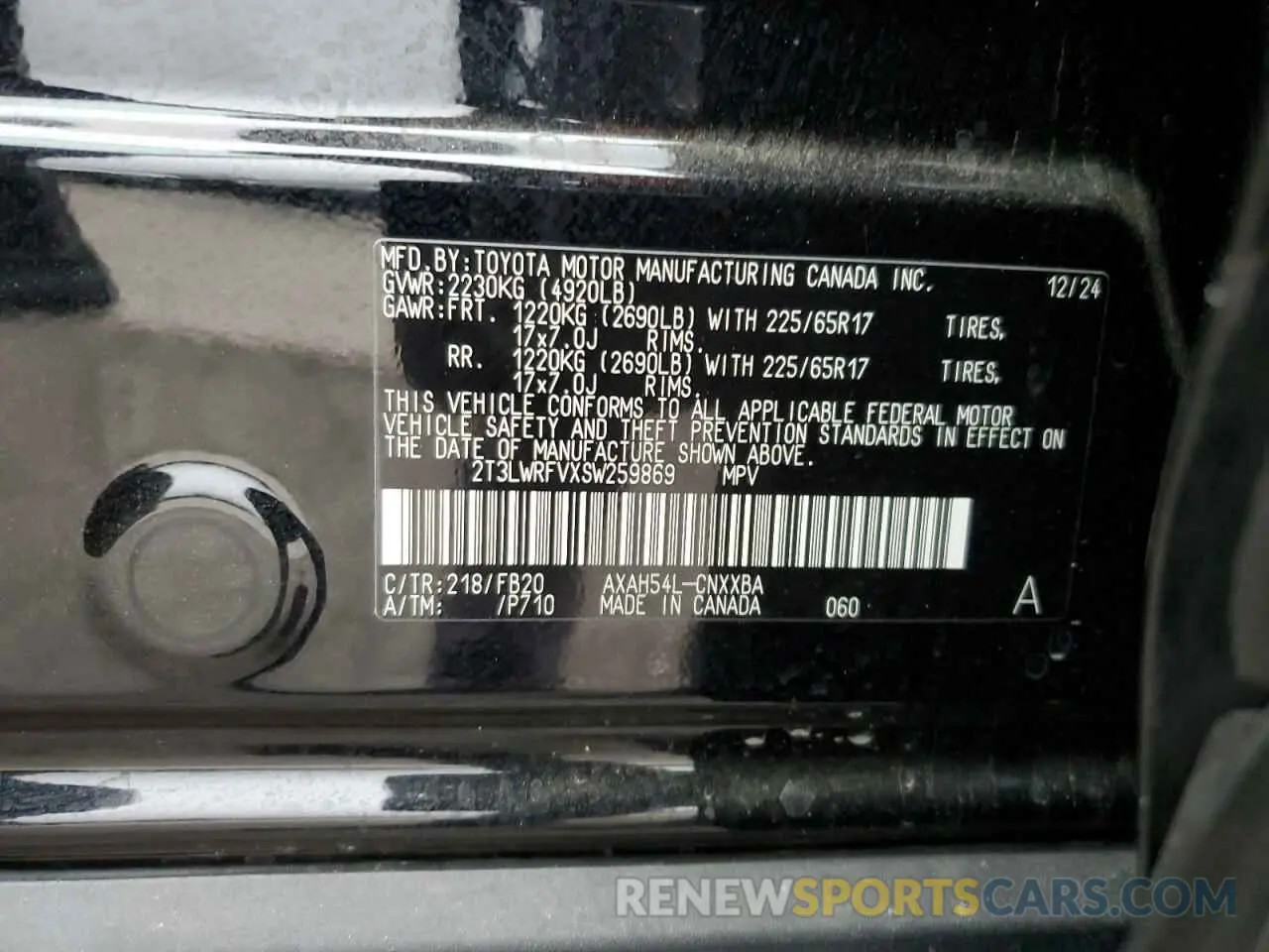 14 Фотография поврежденного автомобиля 2T3LWRFVXSW259869 TOYOTA RAV4 2025