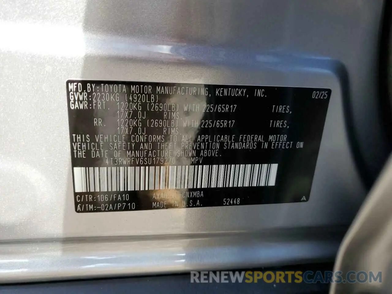 13 Photograph of a damaged car 4T3RWRFV6SU179270 TOYOTA RAV4 2025