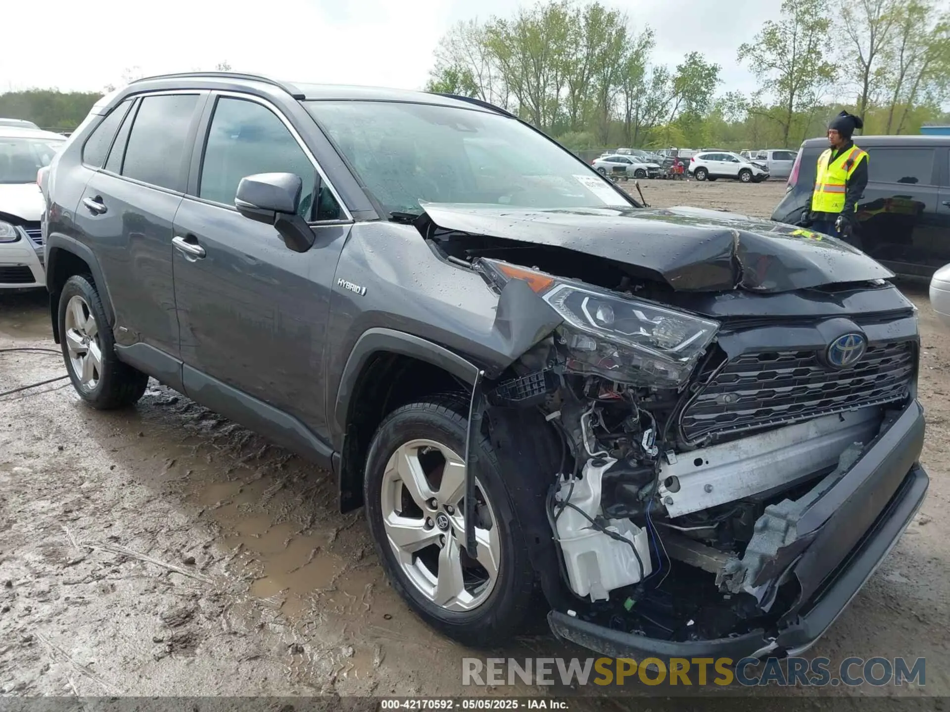 1 Фотография поврежденного автомобиля 2T3DWRFV2KW012172 TOYOTA RAV4 HYBRID 2019