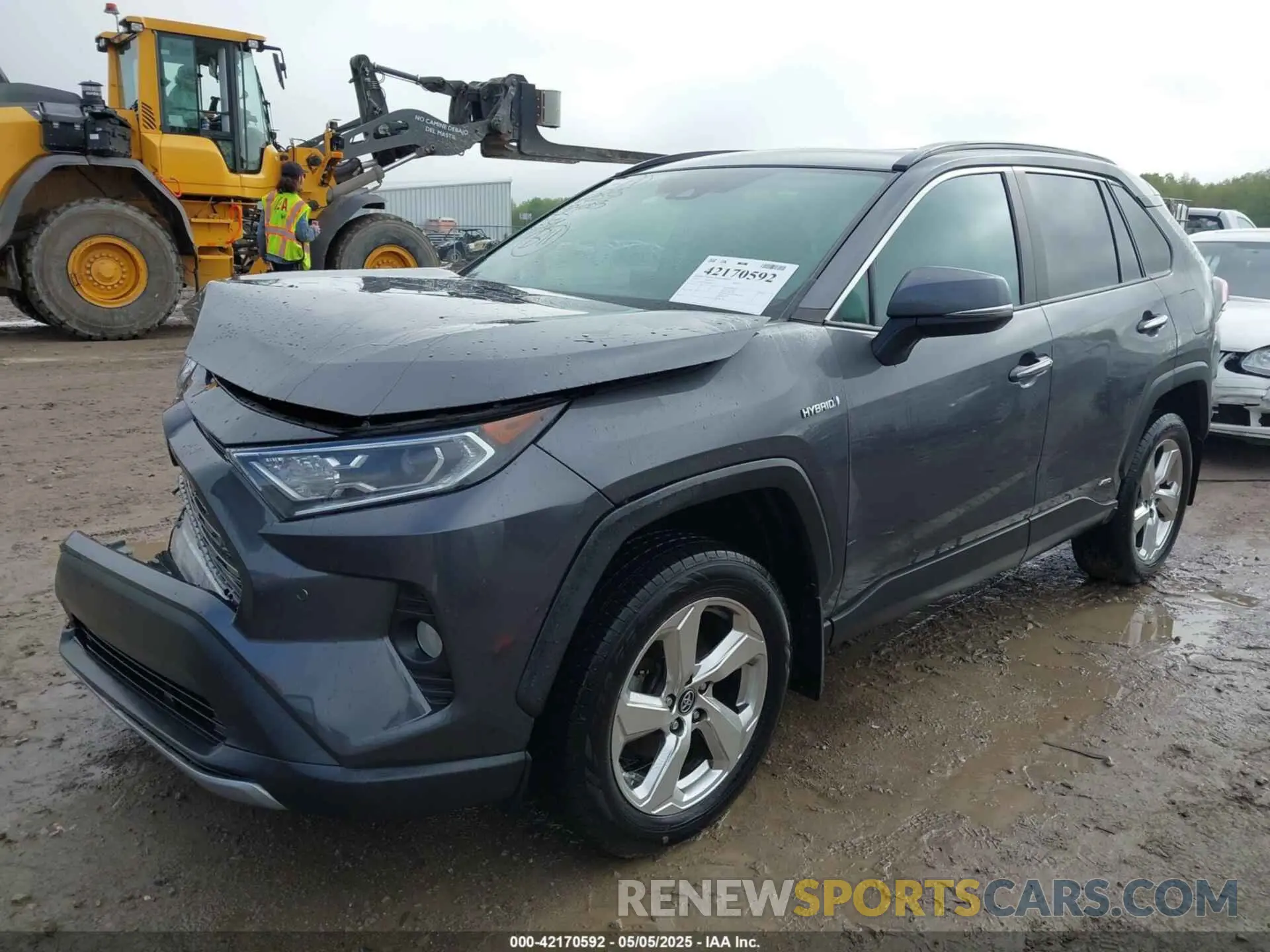 2 Фотография поврежденного автомобиля 2T3DWRFV2KW012172 TOYOTA RAV4 HYBRID 2019