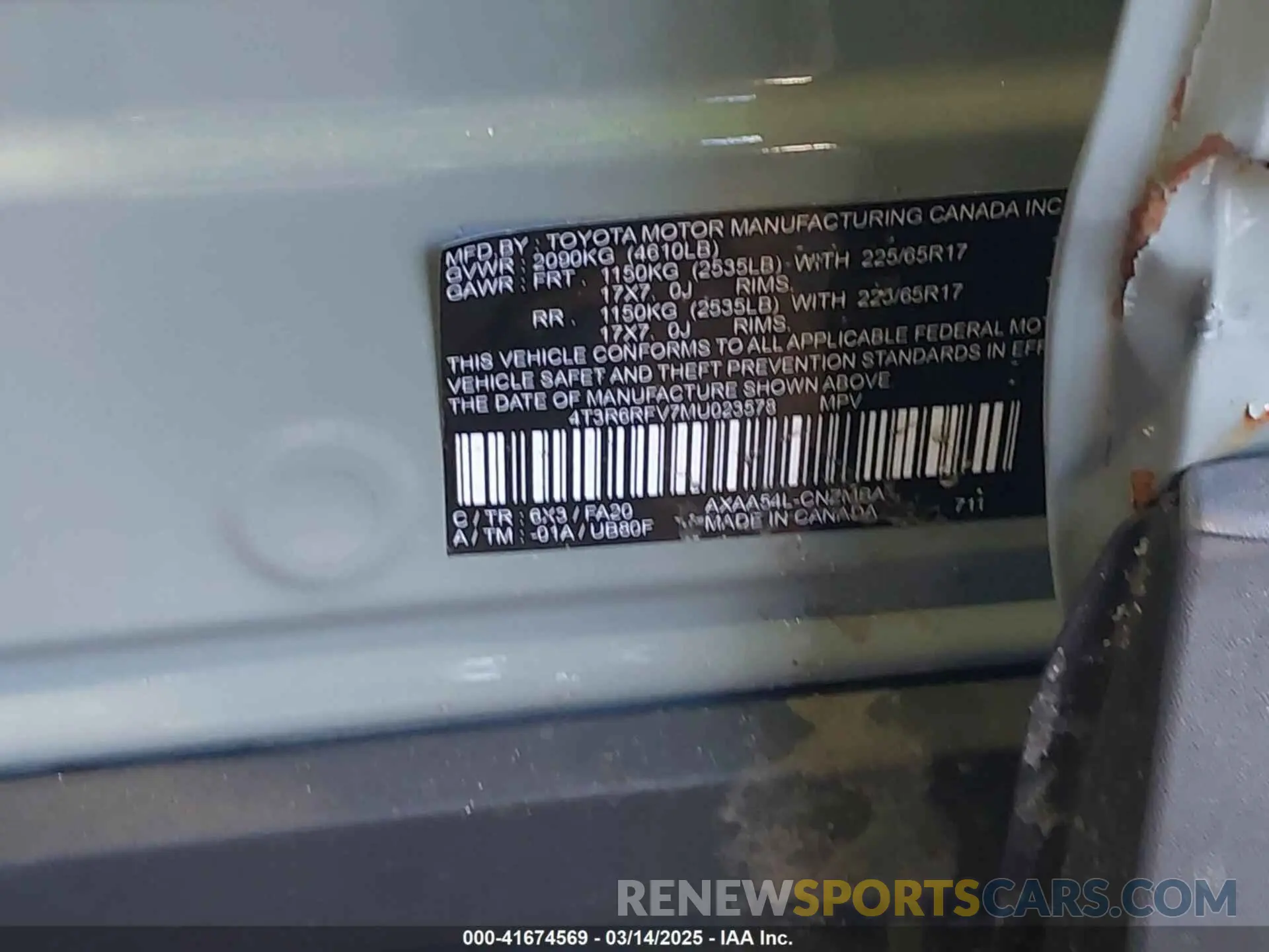 9 Фотография поврежденного автомобиля 2T3RWRFV0LW082793 TOYOTA RAV4 HYBRID 2020