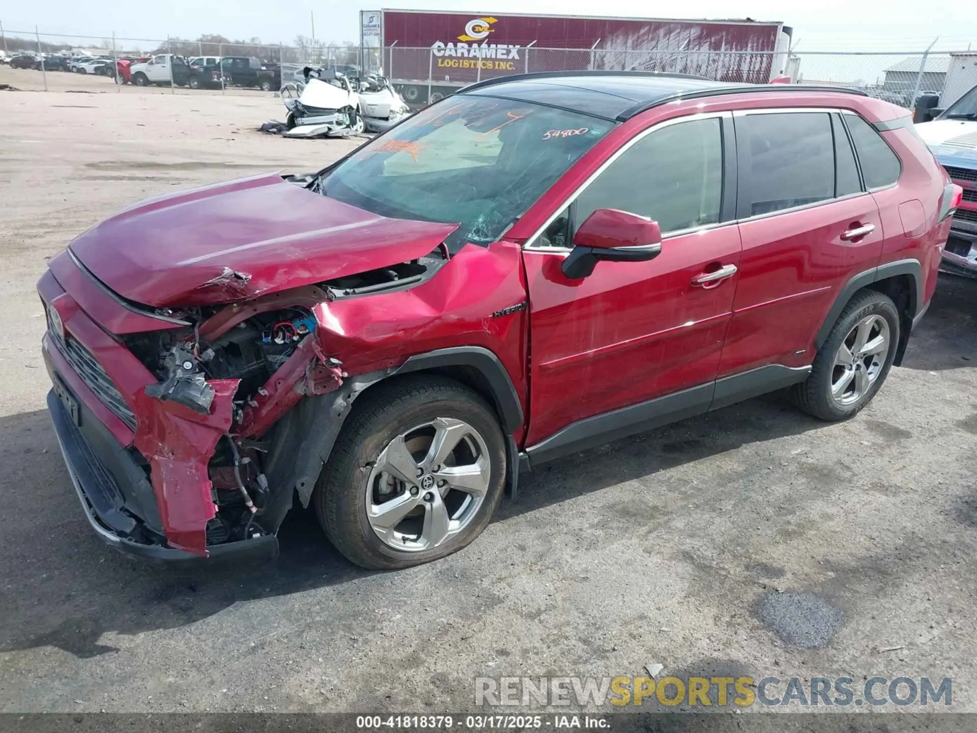 2 Фотография поврежденного автомобиля JTMDWRFV2LD550305 TOYOTA RAV4 HYBRID 2020