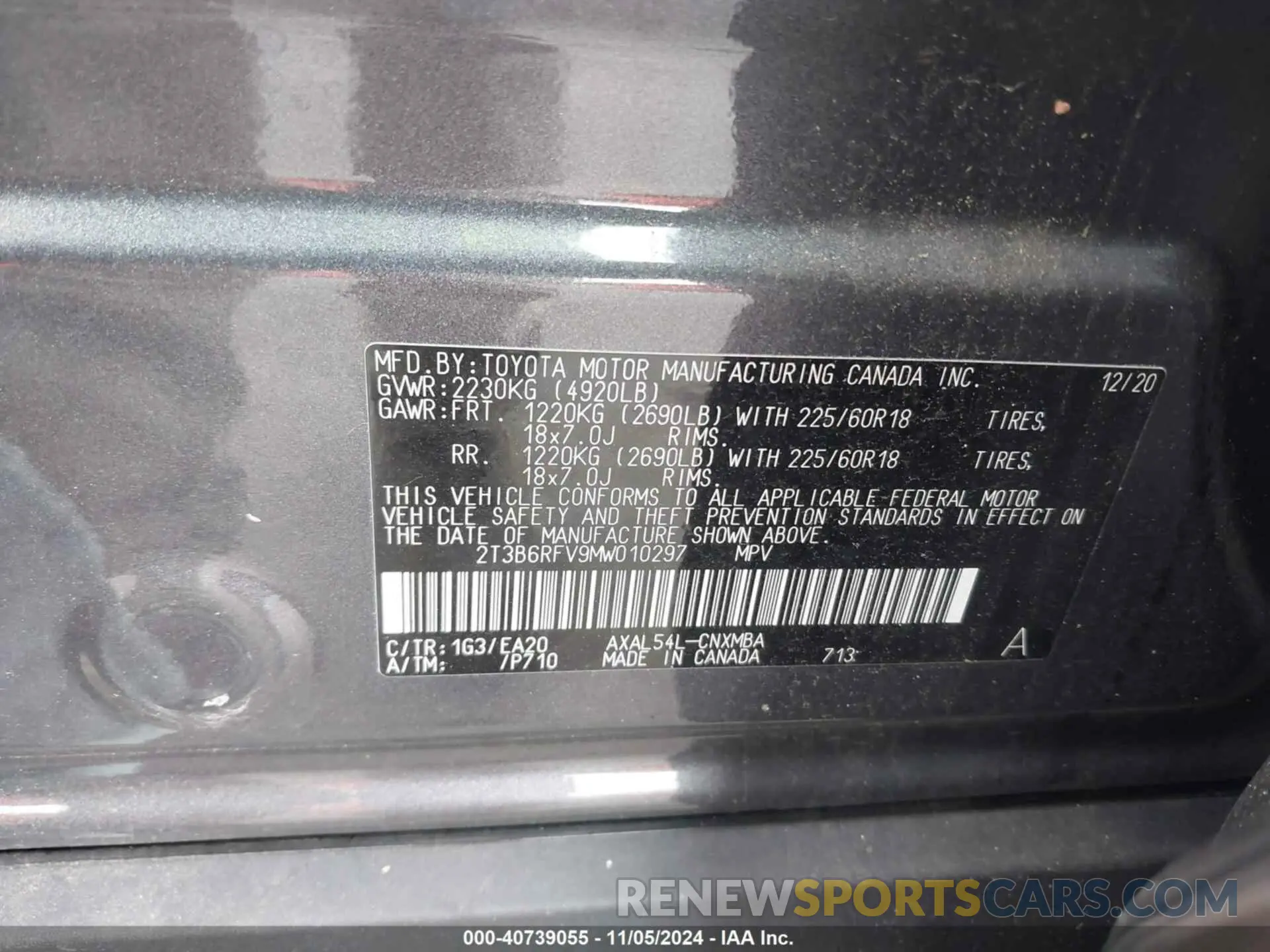 9 Photograph of a damaged car 2T3B6RFV9MW010297 TOYOTA RAV4 HYBRID 2021