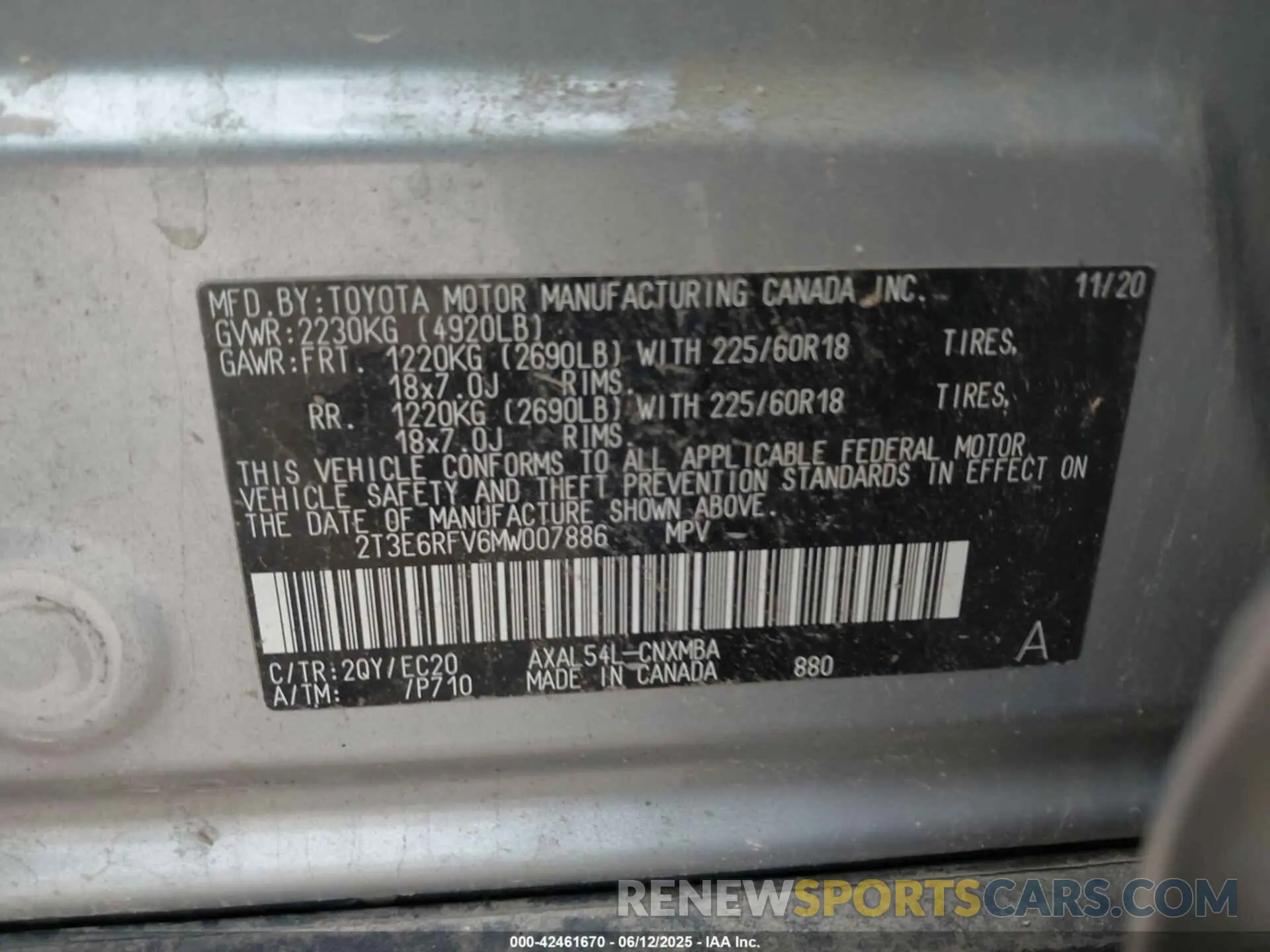 9 Photograph of a damaged car 2T3E6RFV6MW007886 TOYOTA RAV4 HYBRID 2021