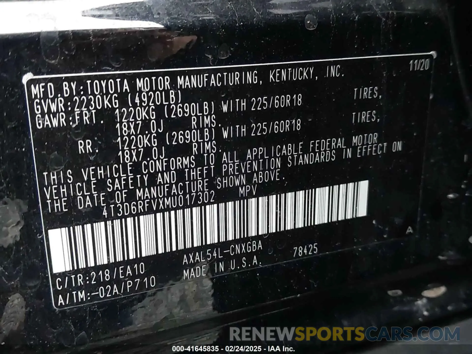 9 Фотография поврежденного автомобиля 4T3D6RFVXMU017302 TOYOTA RAV4 HYBRID 2021