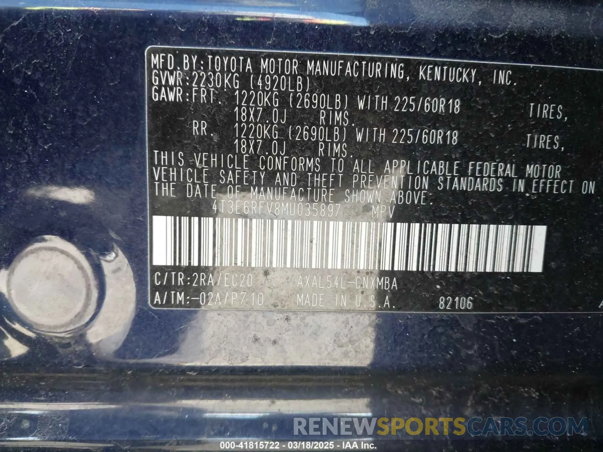9 Photograph of a damaged car 4T3E6RFV8MU035897 TOYOTA RAV4 HYBRID 2021