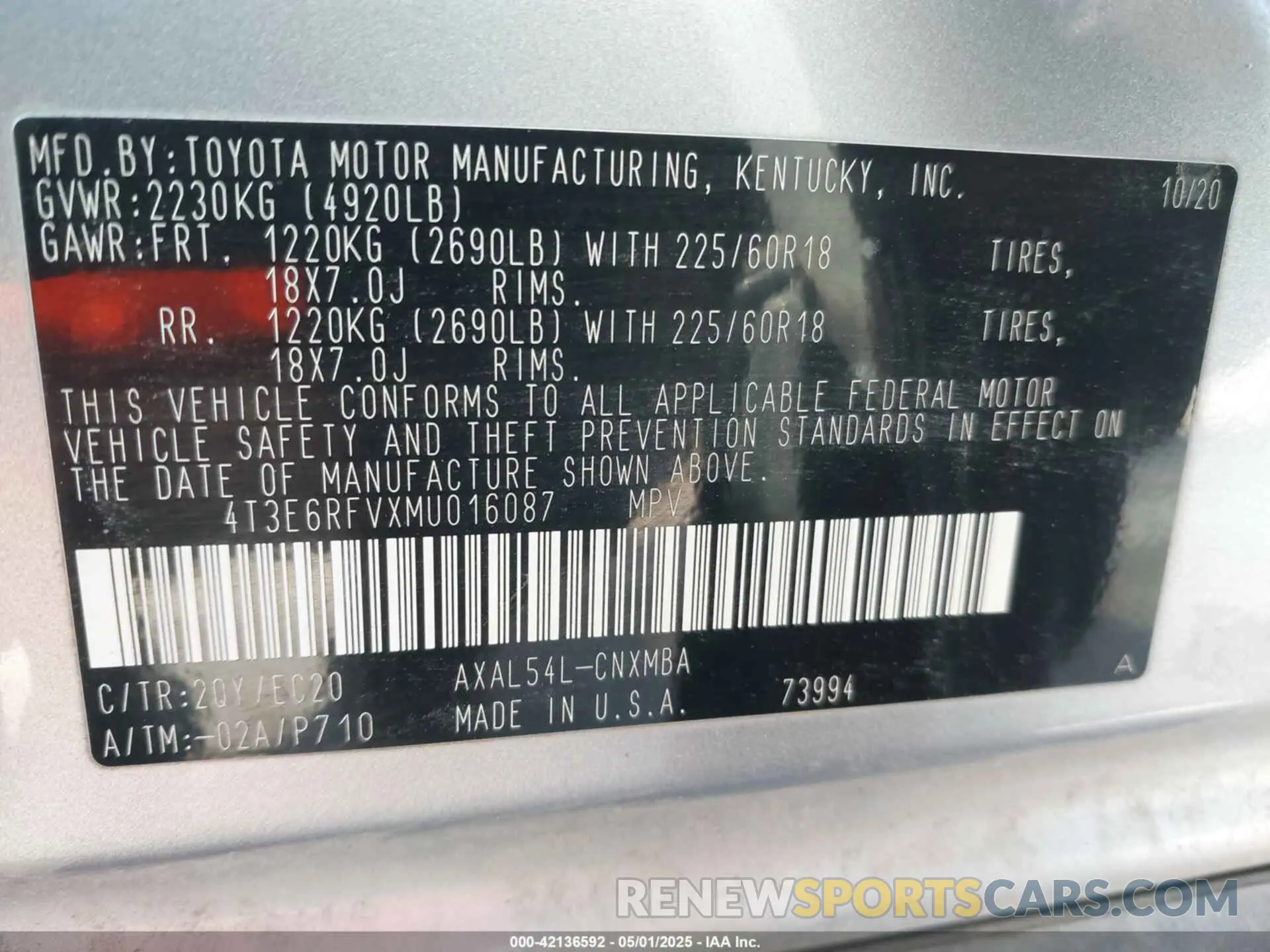 9 Фотография поврежденного автомобиля 4T3E6RFVXMU016087 TOYOTA RAV4 HYBRID 2021