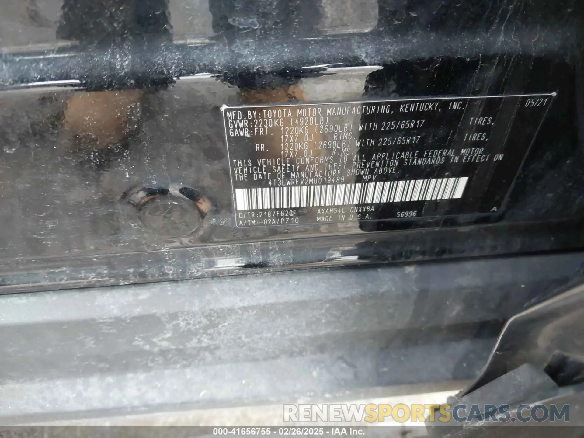 9 Photograph of a damaged car 4T3LWRFV2MU019489 TOYOTA RAV4 HYBRID 2021