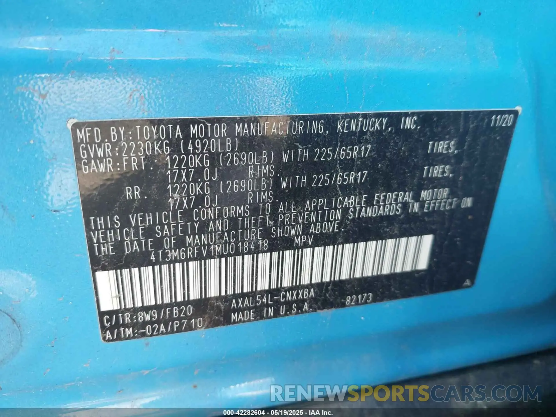 9 Photograph of a damaged car 4T3M6RFV1MU018418 TOYOTA RAV4 HYBRID 2021