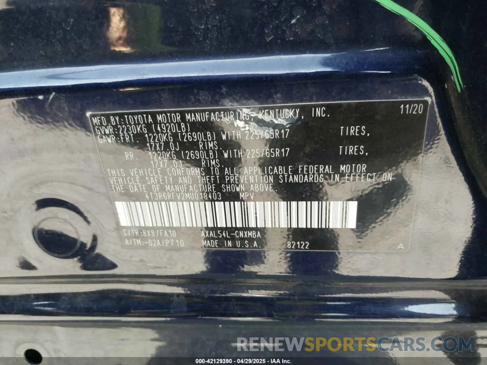 9 Photograph of a damaged car 4T3R6RFV2MU018403 TOYOTA RAV4 HYBRID 2021