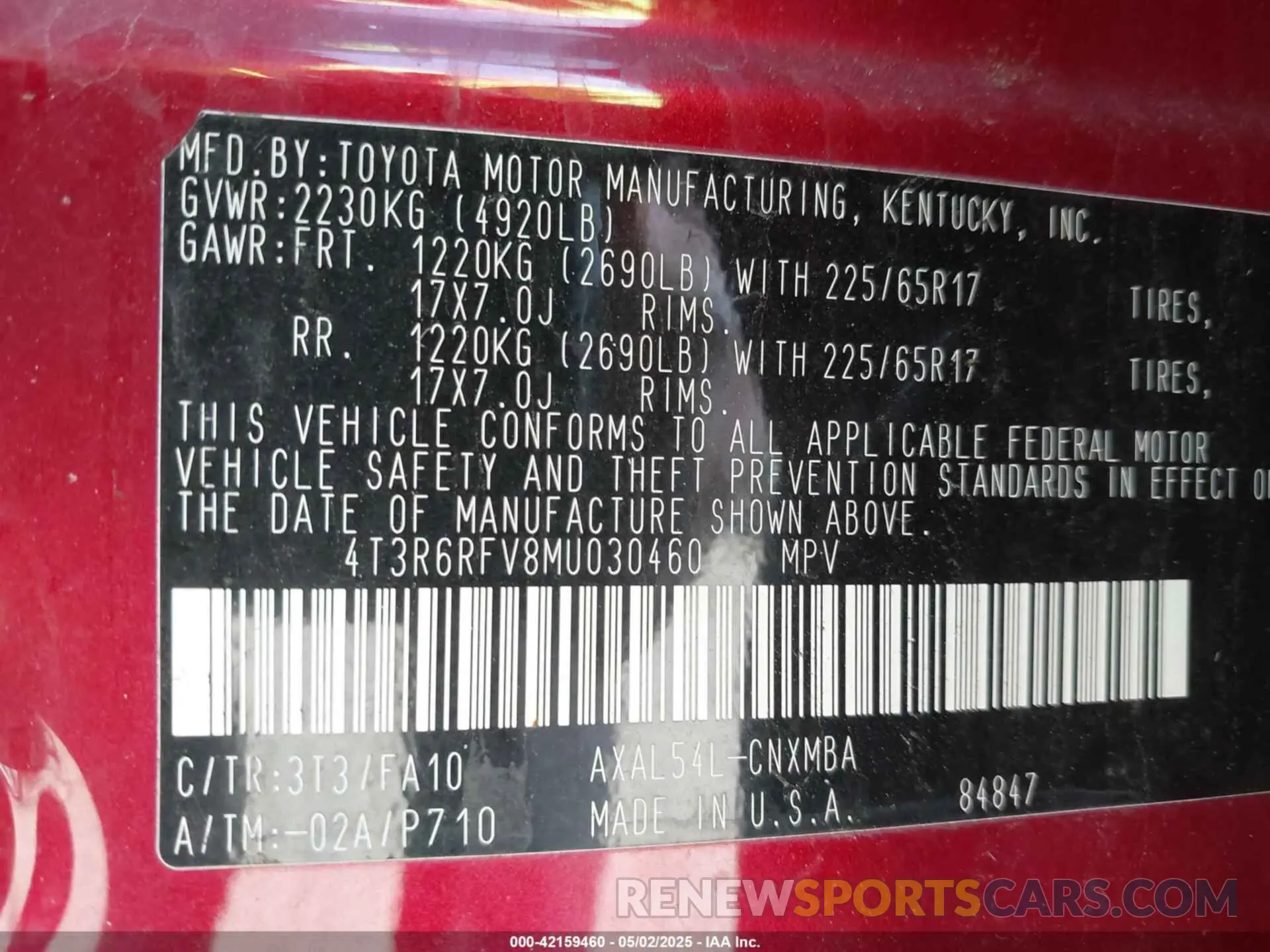 9 Фотография поврежденного автомобиля 4T3R6RFV8MU030460 TOYOTA RAV4 HYBRID 2021