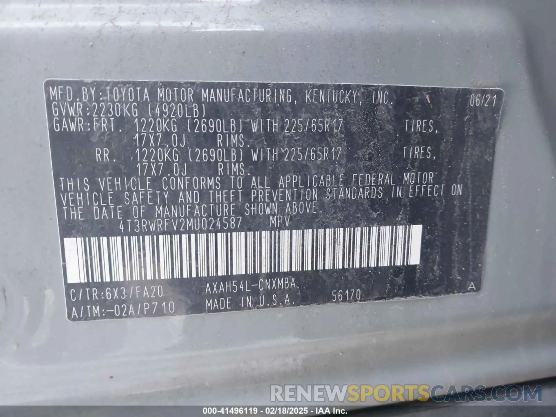 9 Фотография поврежденного автомобиля 4T3RWRFV2MU024587 TOYOTA RAV4 HYBRID 2021