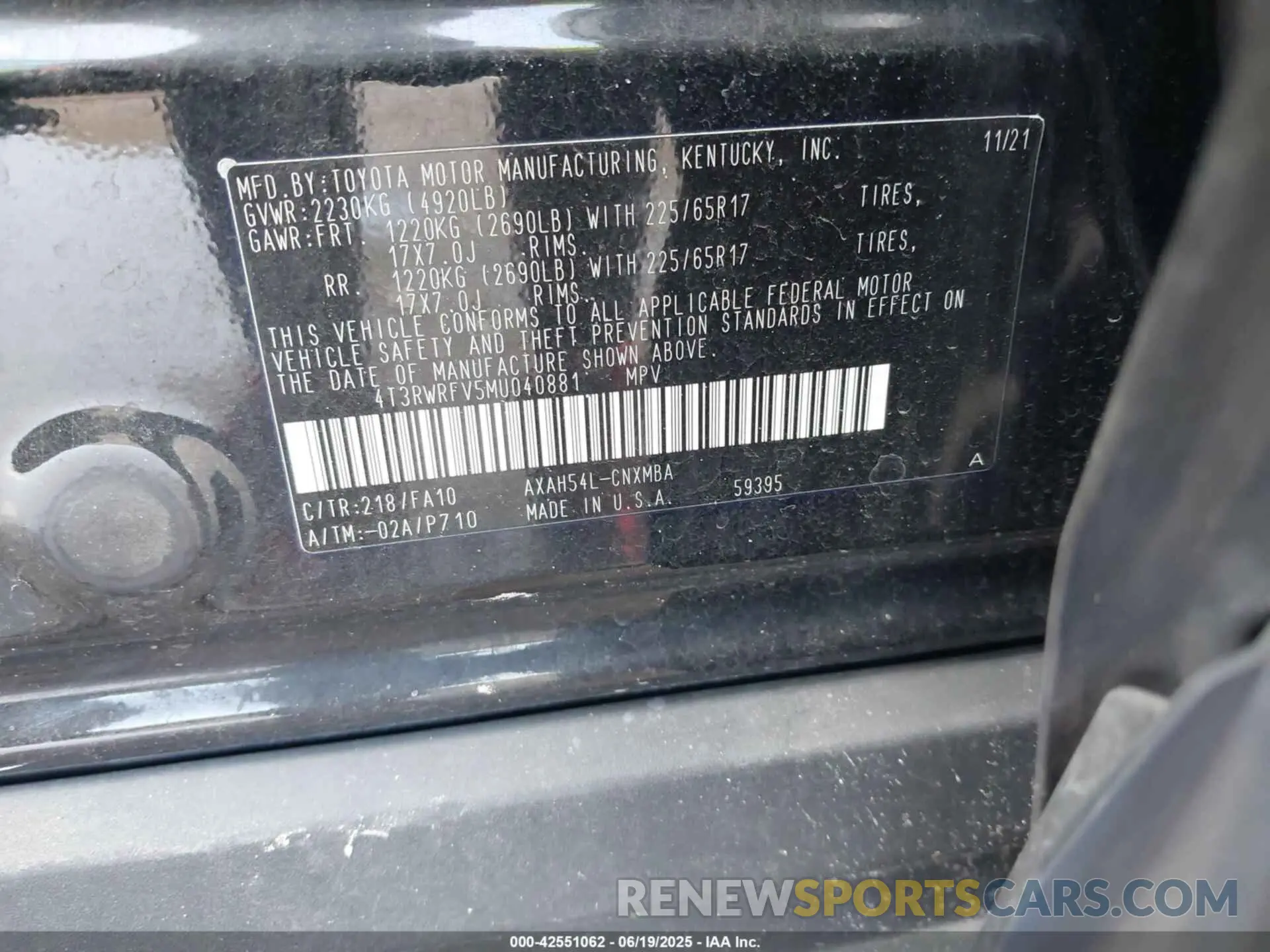 9 Photograph of a damaged car 4T3RWRFV5MU040881 TOYOTA RAV4 HYBRID 2021