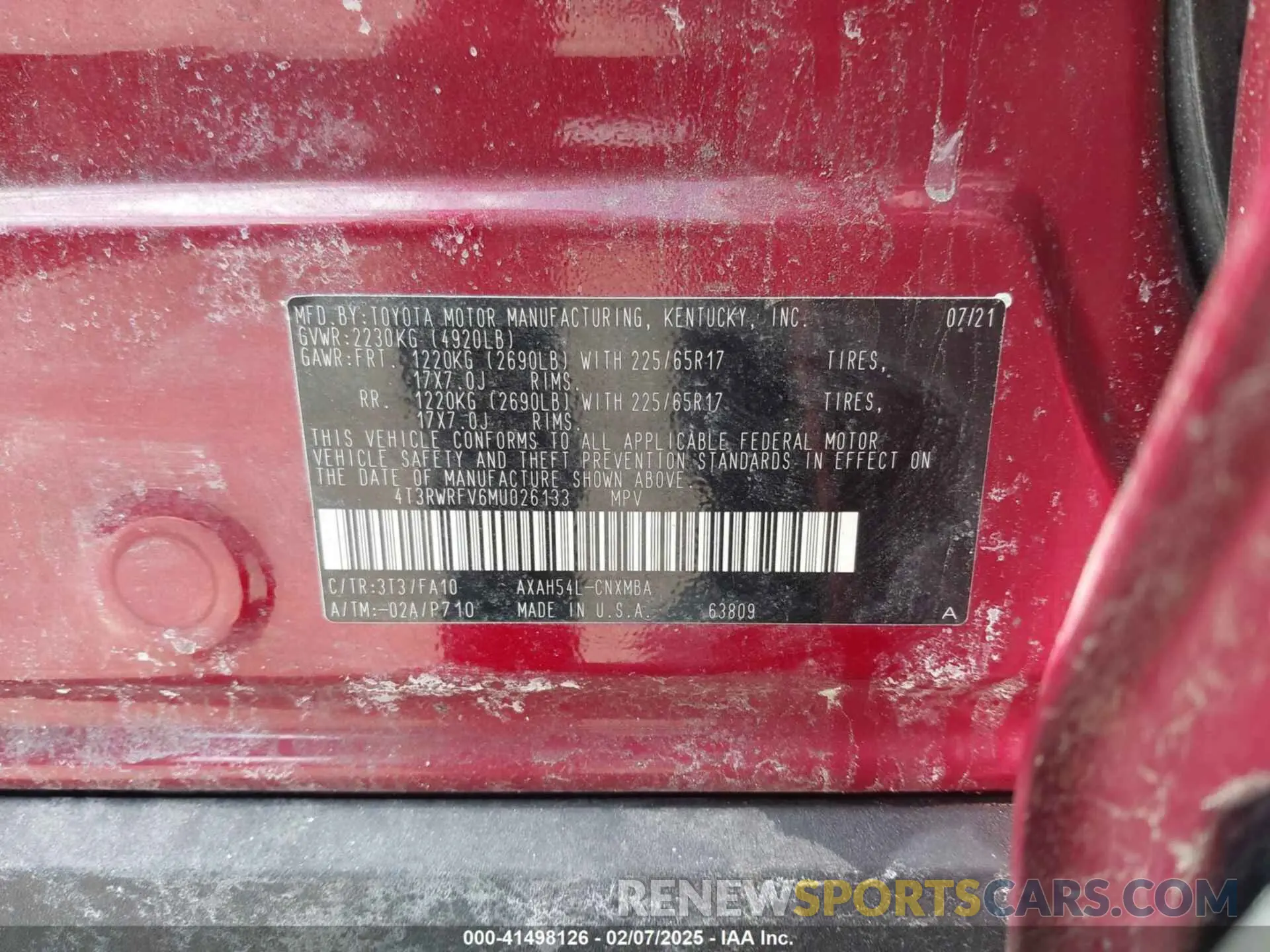 9 Photograph of a damaged car 4T3RWRFV6MU026133 TOYOTA RAV4 HYBRID 2021