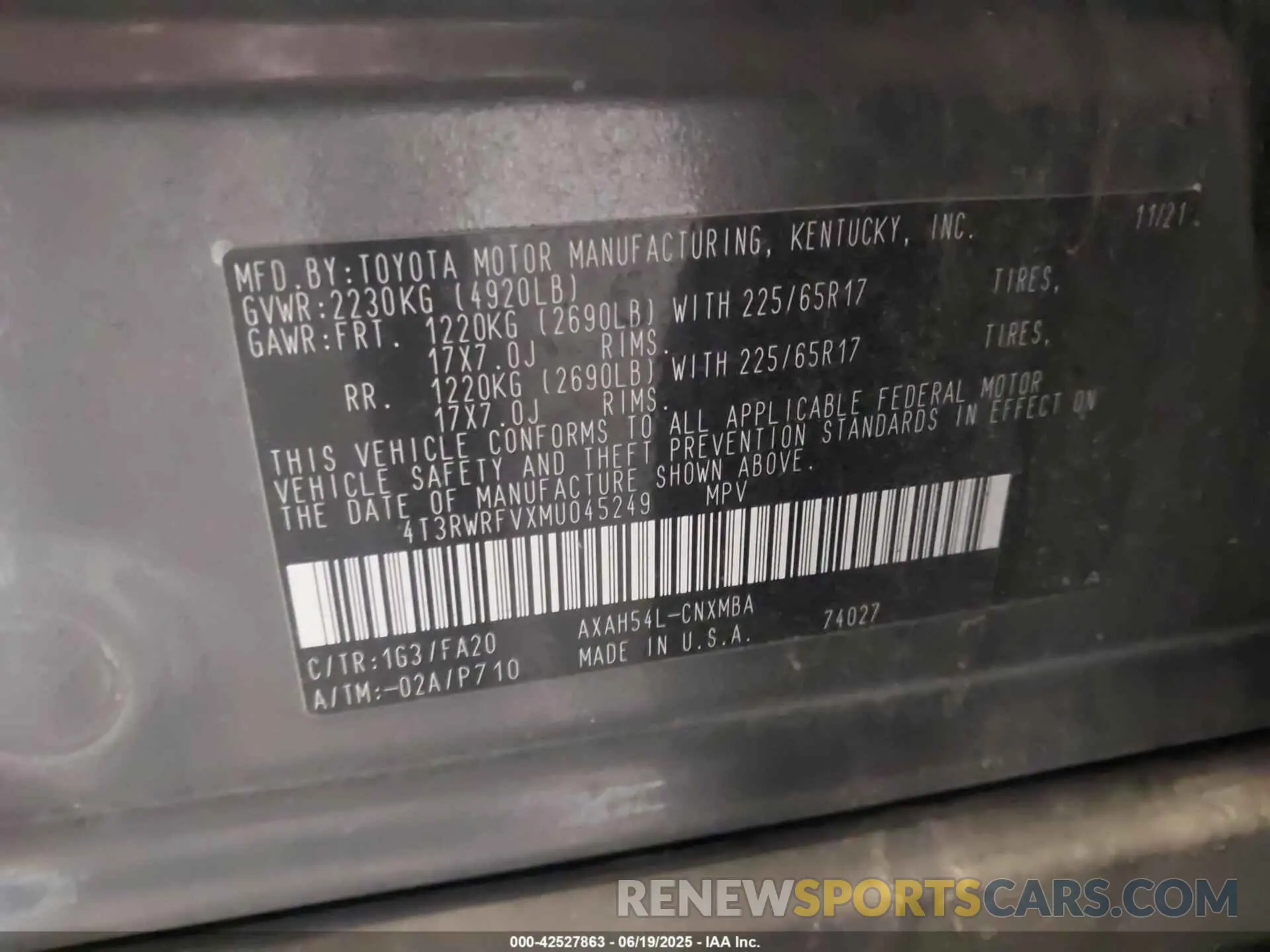 9 Фотография поврежденного автомобиля 4T3RWRFVXMU045249 TOYOTA RAV4 HYBRID 2021