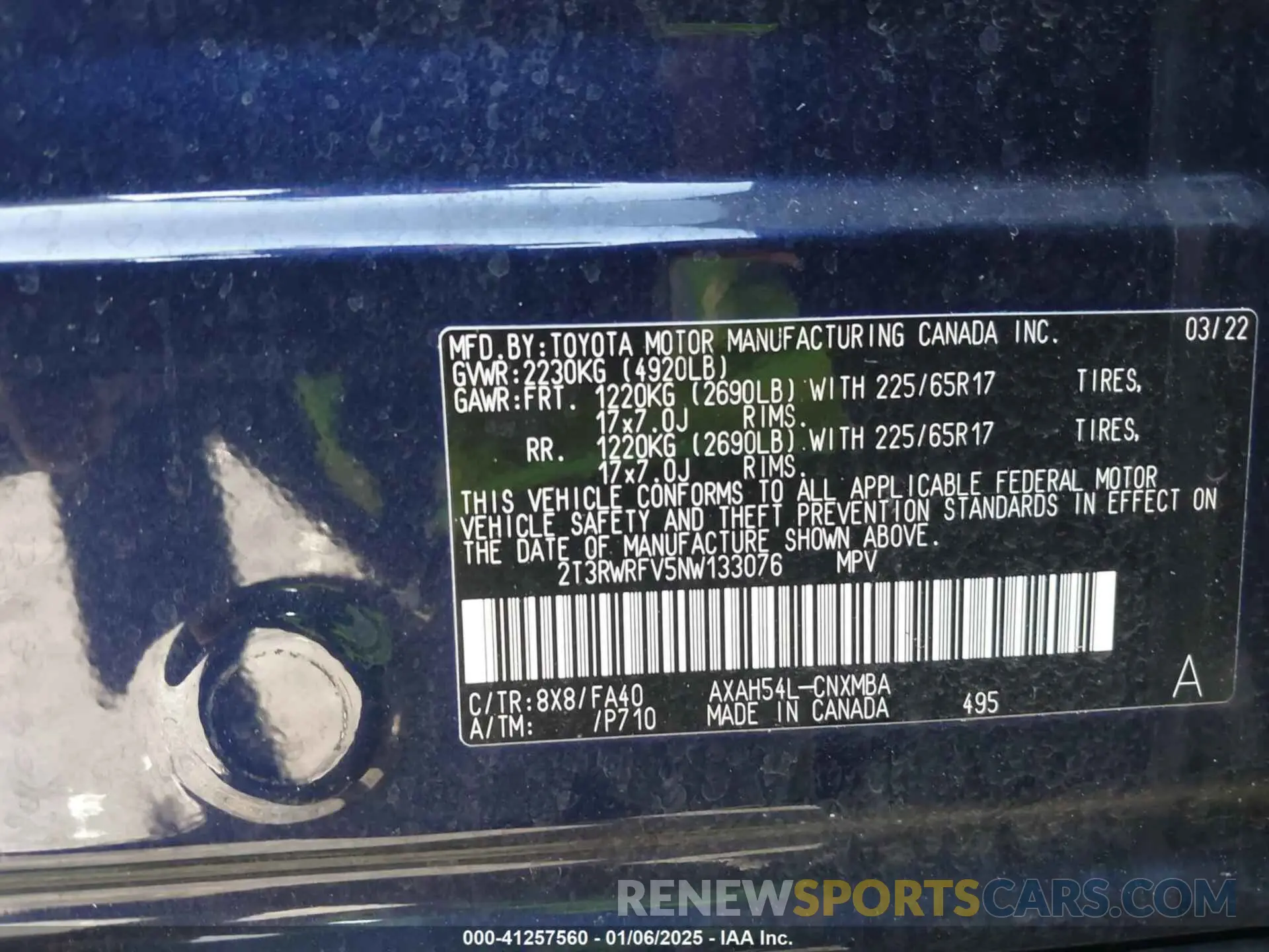 9 Photograph of a damaged car 2T3RWRFV5NW133076 TOYOTA RAV4 HYBRID 2022