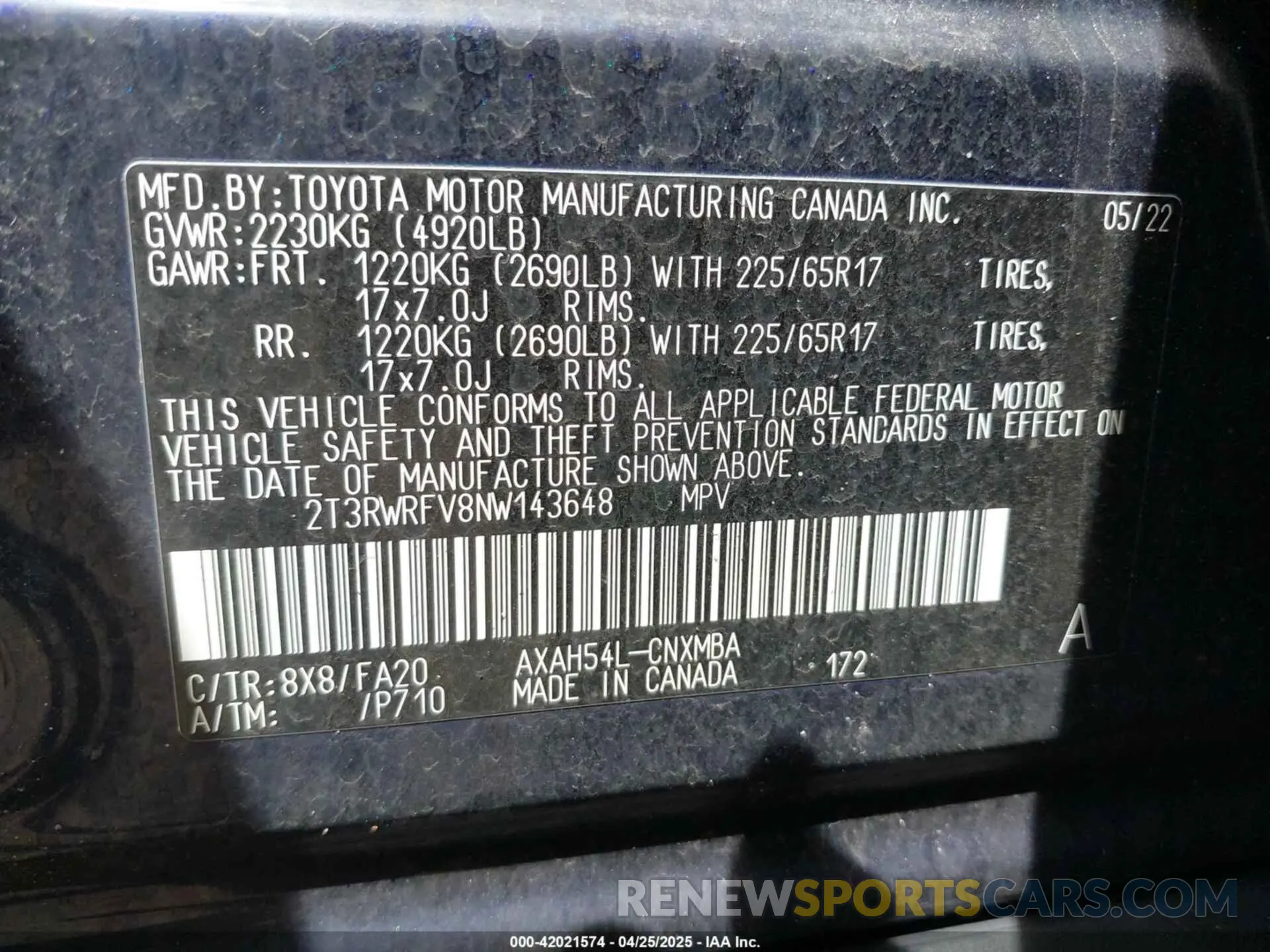 9 Photograph of a damaged car 2T3RWRFV8NW143648 TOYOTA RAV4 HYBRID 2022