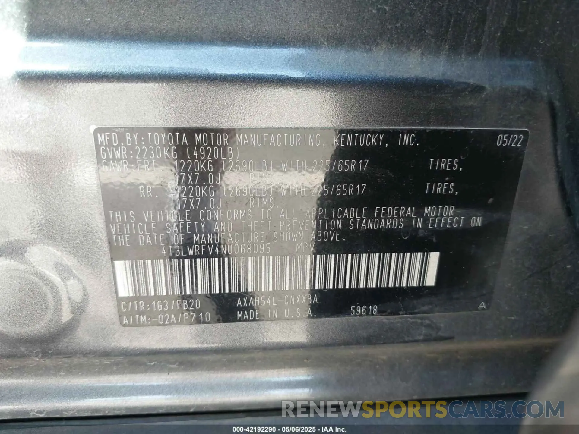 9 Фотография поврежденного автомобиля 4T3LWRFV4NU068095 TOYOTA RAV4 HYBRID 2022