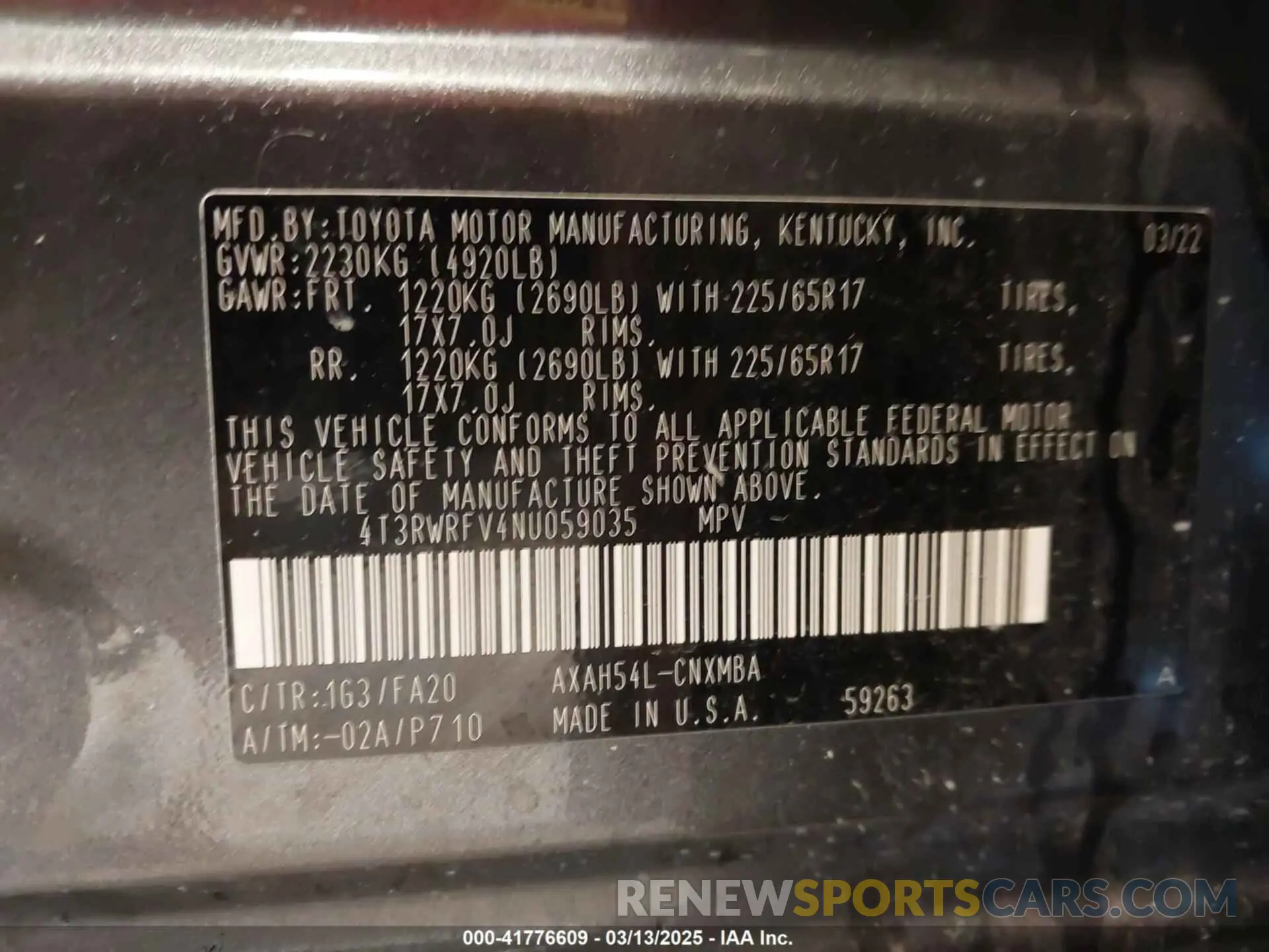 9 Photograph of a damaged car 4T3RWRFV4NU059035 TOYOTA RAV4 HYBRID 2022