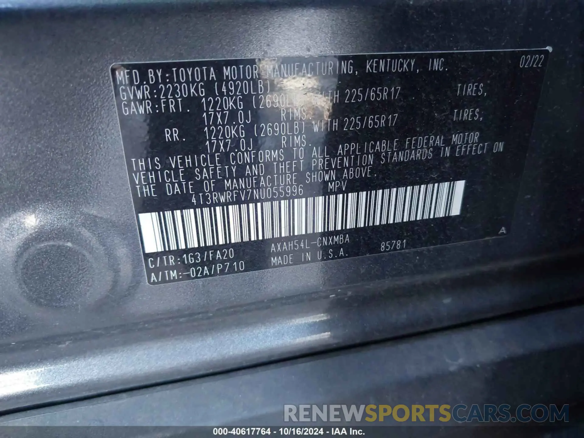 9 Фотография поврежденного автомобиля 4T3RWRFV7NU055996 TOYOTA RAV4 HYBRID 2022