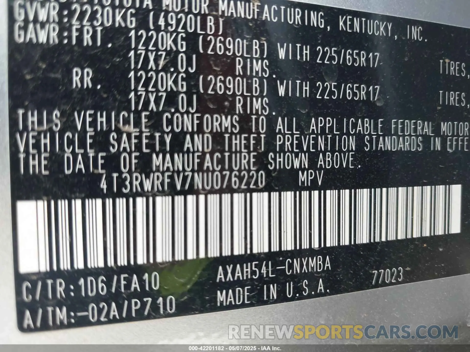 9 Фотография поврежденного автомобиля 4T3RWRFV7NU076220 TOYOTA RAV4 HYBRID 2022