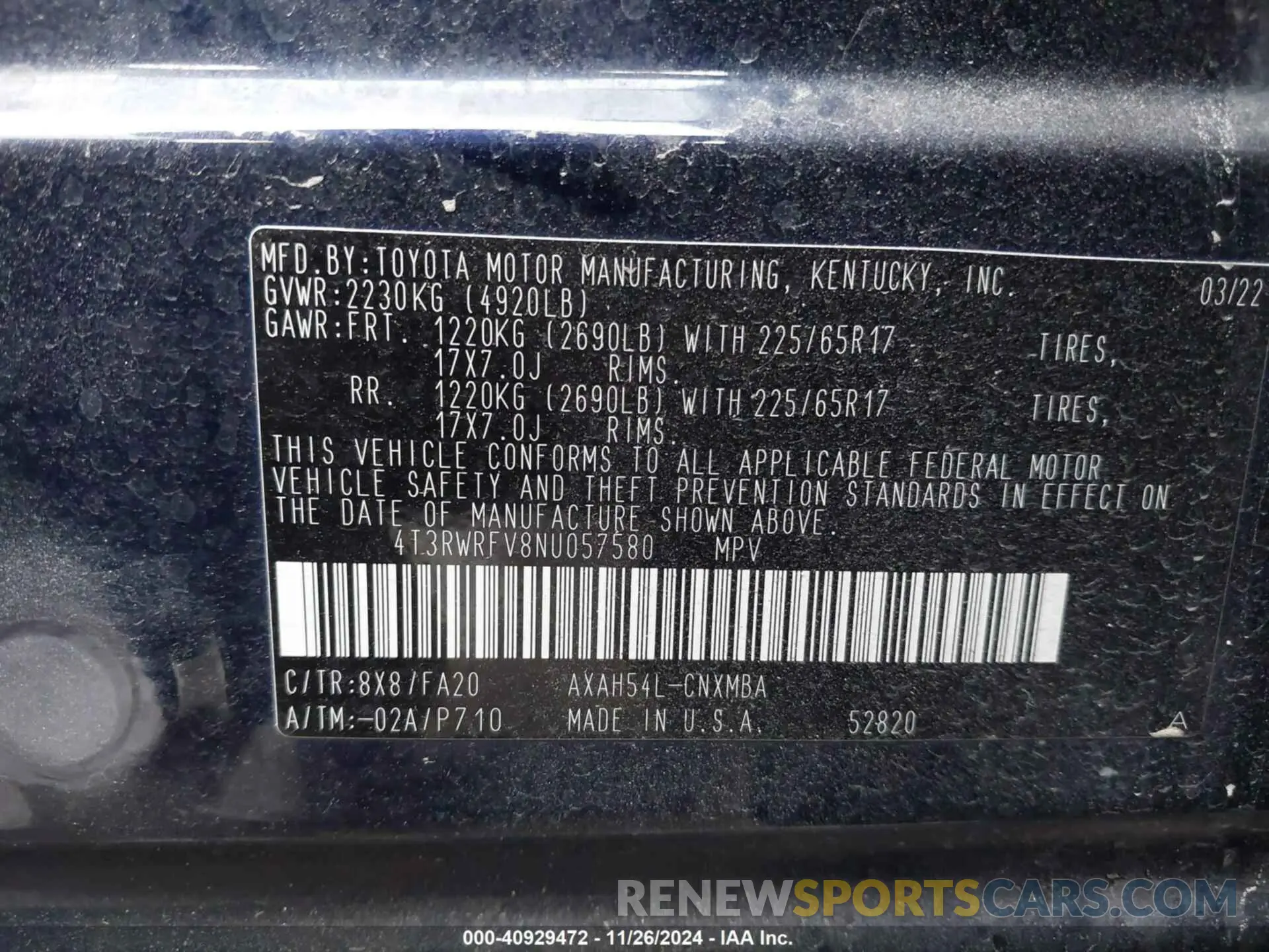9 Фотография поврежденного автомобиля 4T3RWRFV8NU057580 TOYOTA RAV4 HYBRID 2022