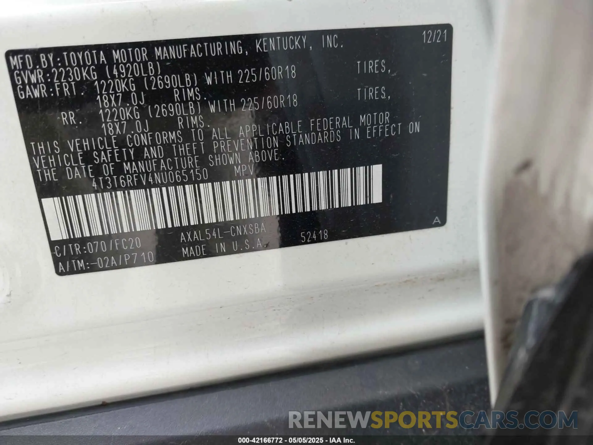 9 Фотография поврежденного автомобиля 4T3T6RFV4NU065150 TOYOTA RAV4 HYBRID 2022