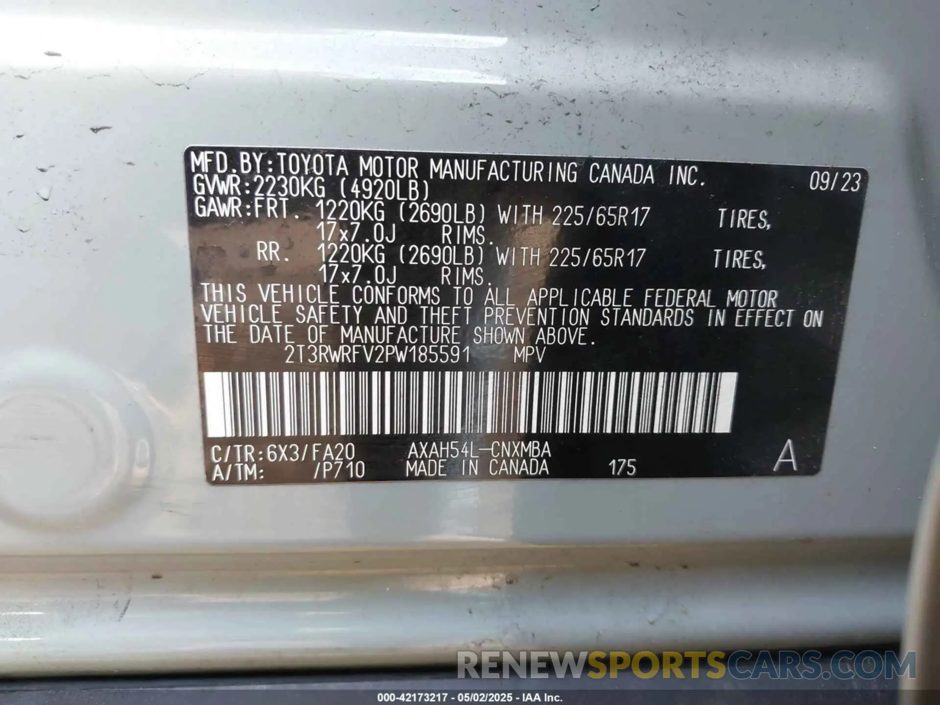 9 Фотография поврежденного автомобиля 2T3RWRFV2PW185591 TOYOTA RAV4 HYBRID 2023