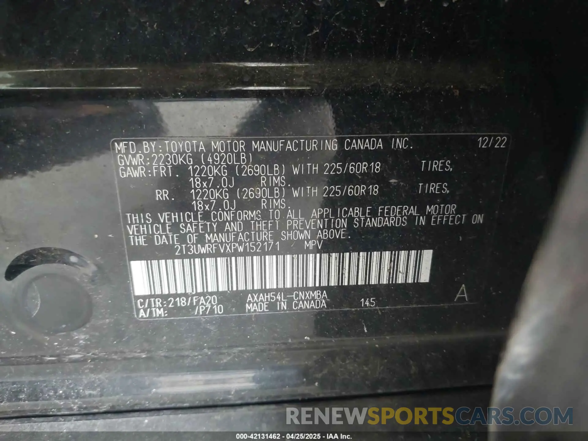 9 Photograph of a damaged car 2T3UWRFVXPW152171 TOYOTA RAV4 HYBRID 2023