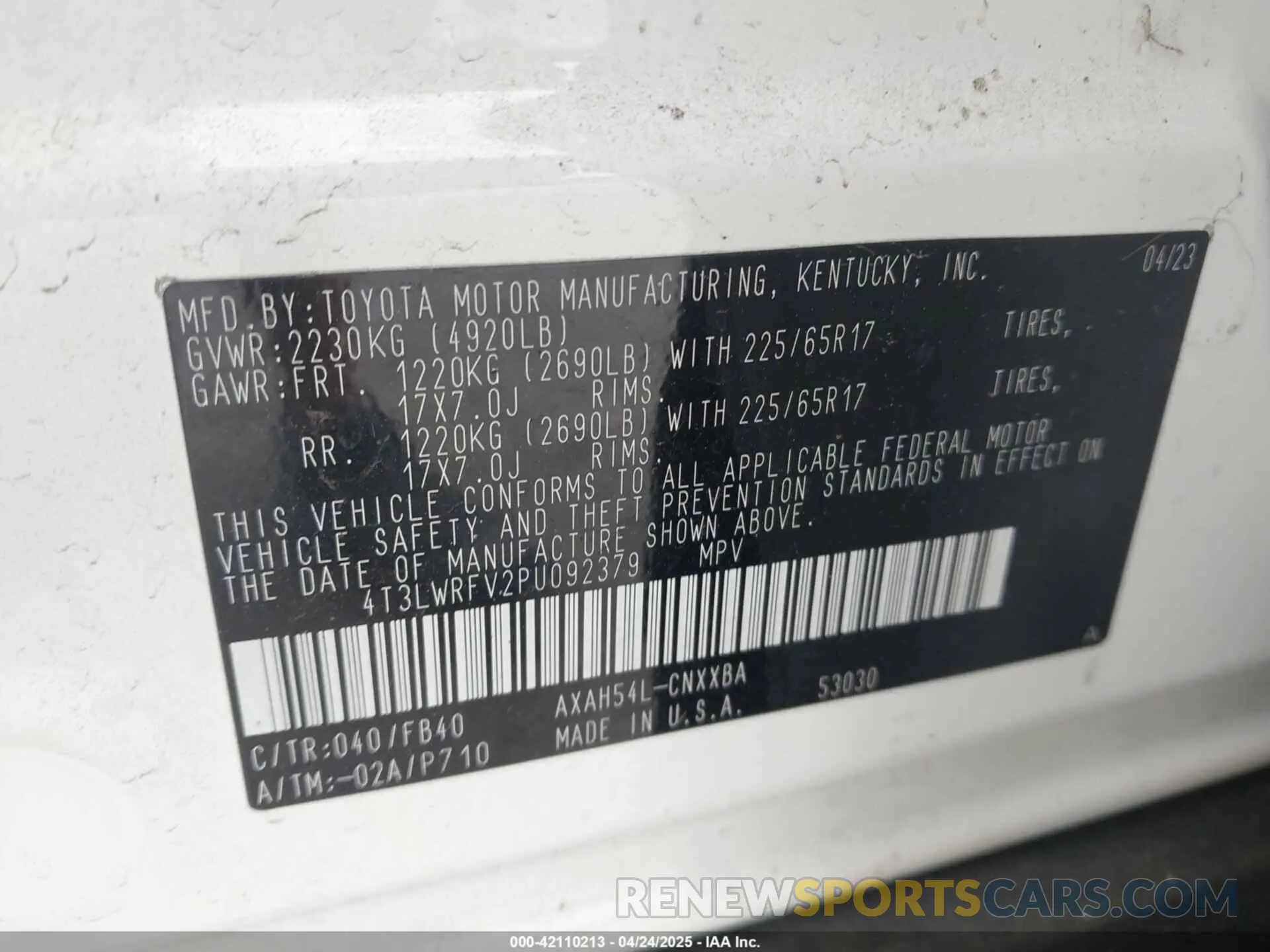 9 Фотография поврежденного автомобиля 4T3LWRFV2PU092379 TOYOTA RAV4 HYBRID 2023