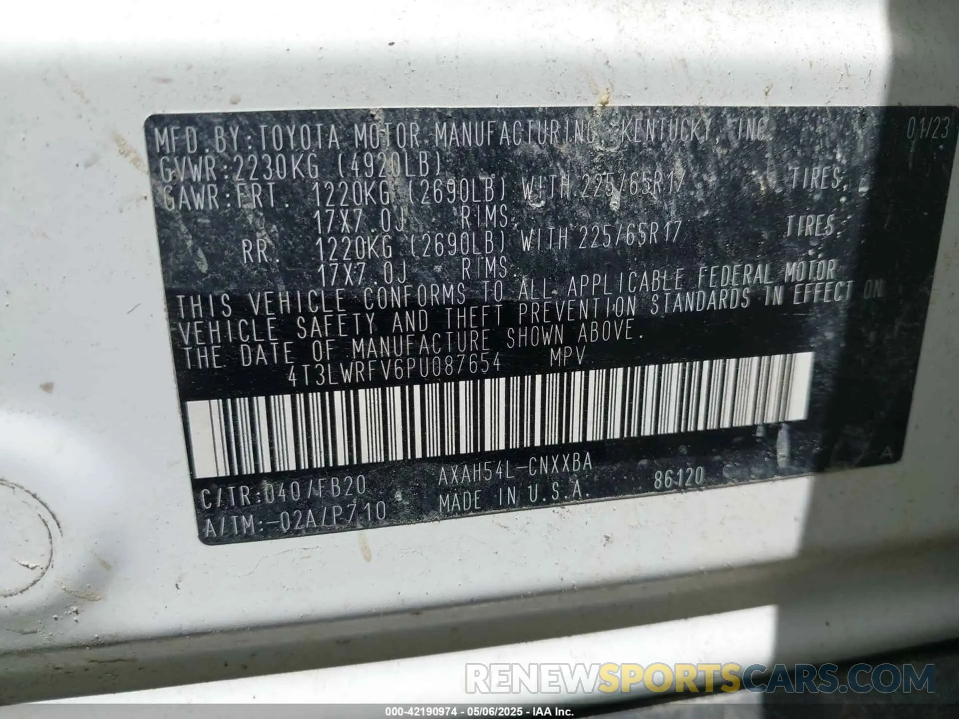 9 Фотография поврежденного автомобиля 4T3LWRFV6PU087654 TOYOTA RAV4 HYBRID 2023