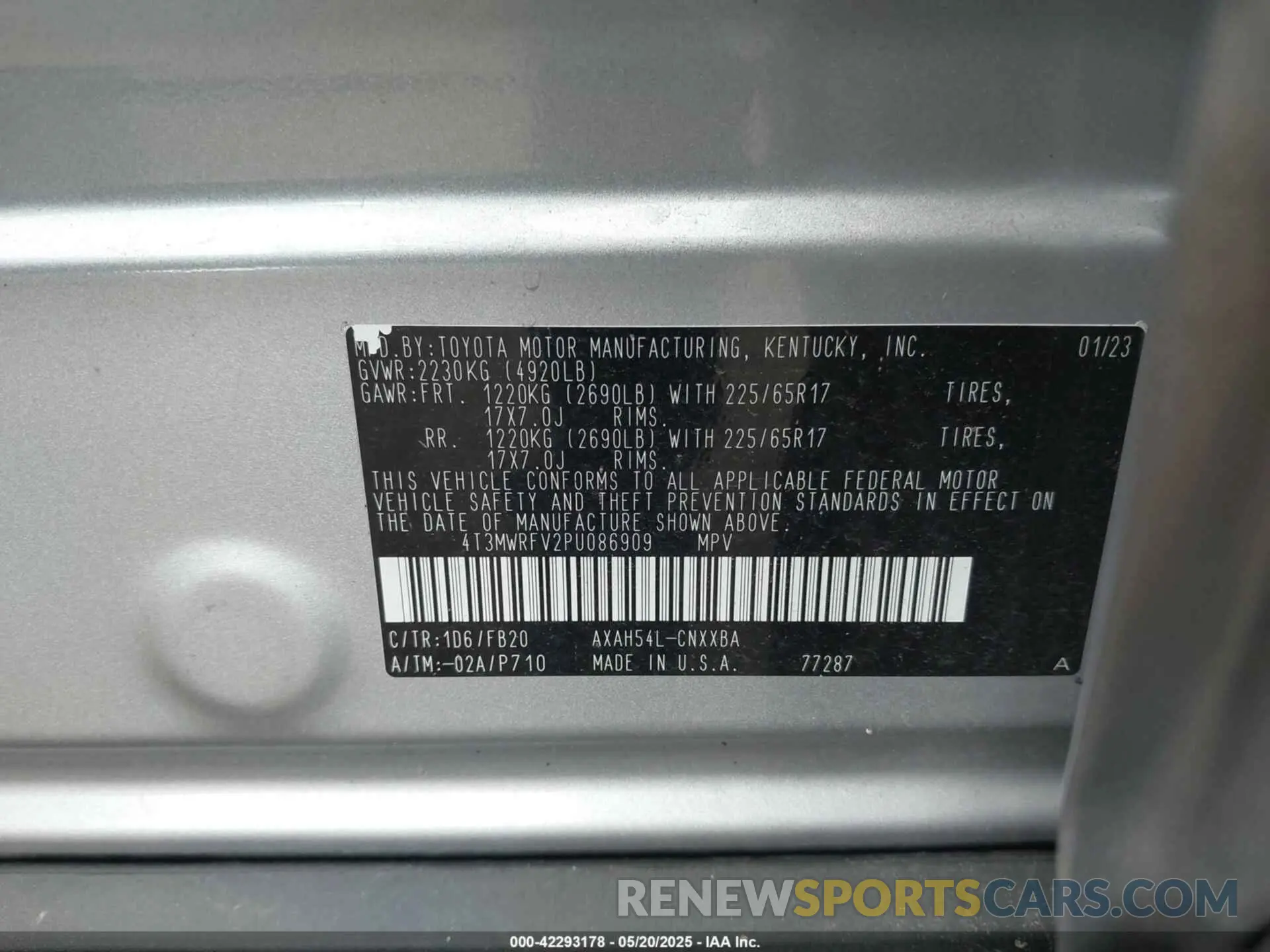 9 Photograph of a damaged car 4T3MWRFV2PU086909 TOYOTA RAV4 HYBRID 2023