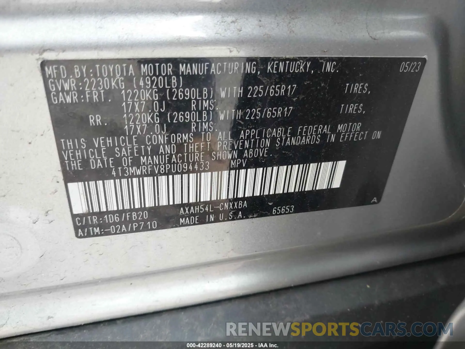 9 Фотография поврежденного автомобиля 4T3MWRFV8PU094433 TOYOTA RAV4 HYBRID 2023
