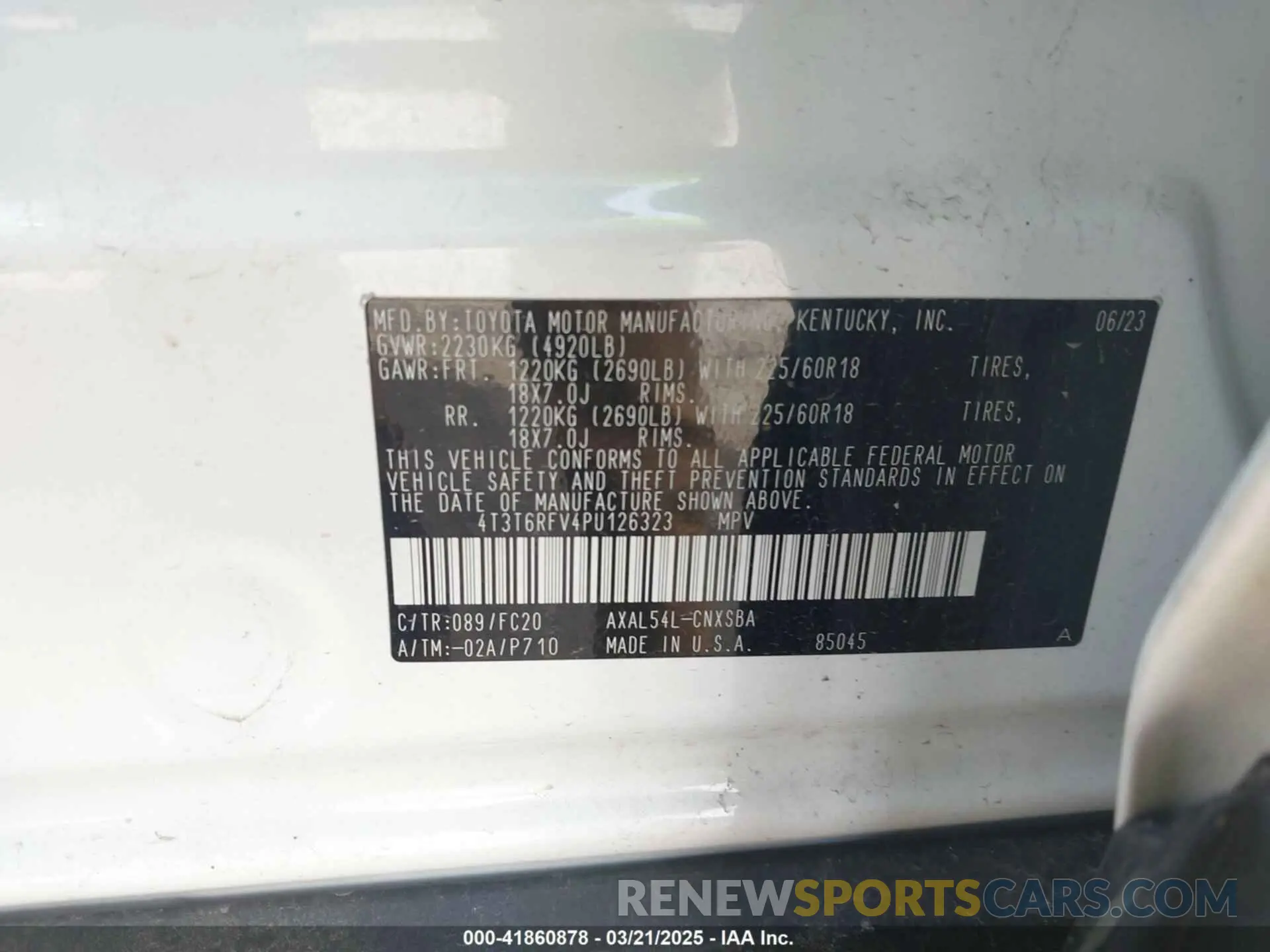 9 Фотография поврежденного автомобиля 4T3T6RFV4PU126323 TOYOTA RAV4 HYBRID 2023