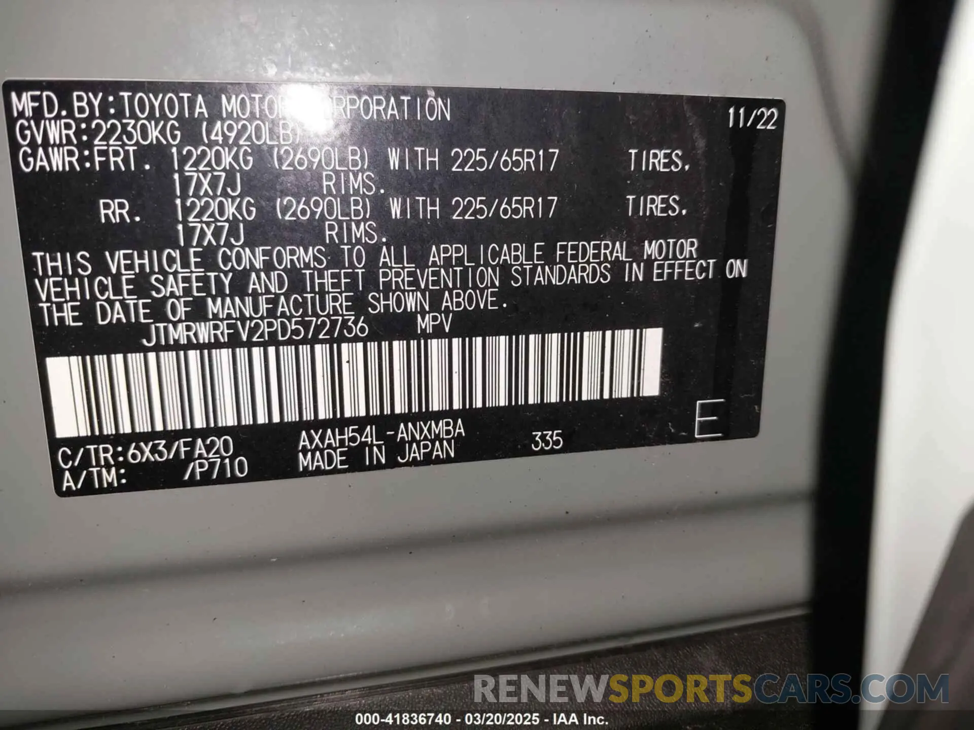 9 Фотография поврежденного автомобиля JTMRWRFV2PD572736 TOYOTA RAV4 HYBRID 2023