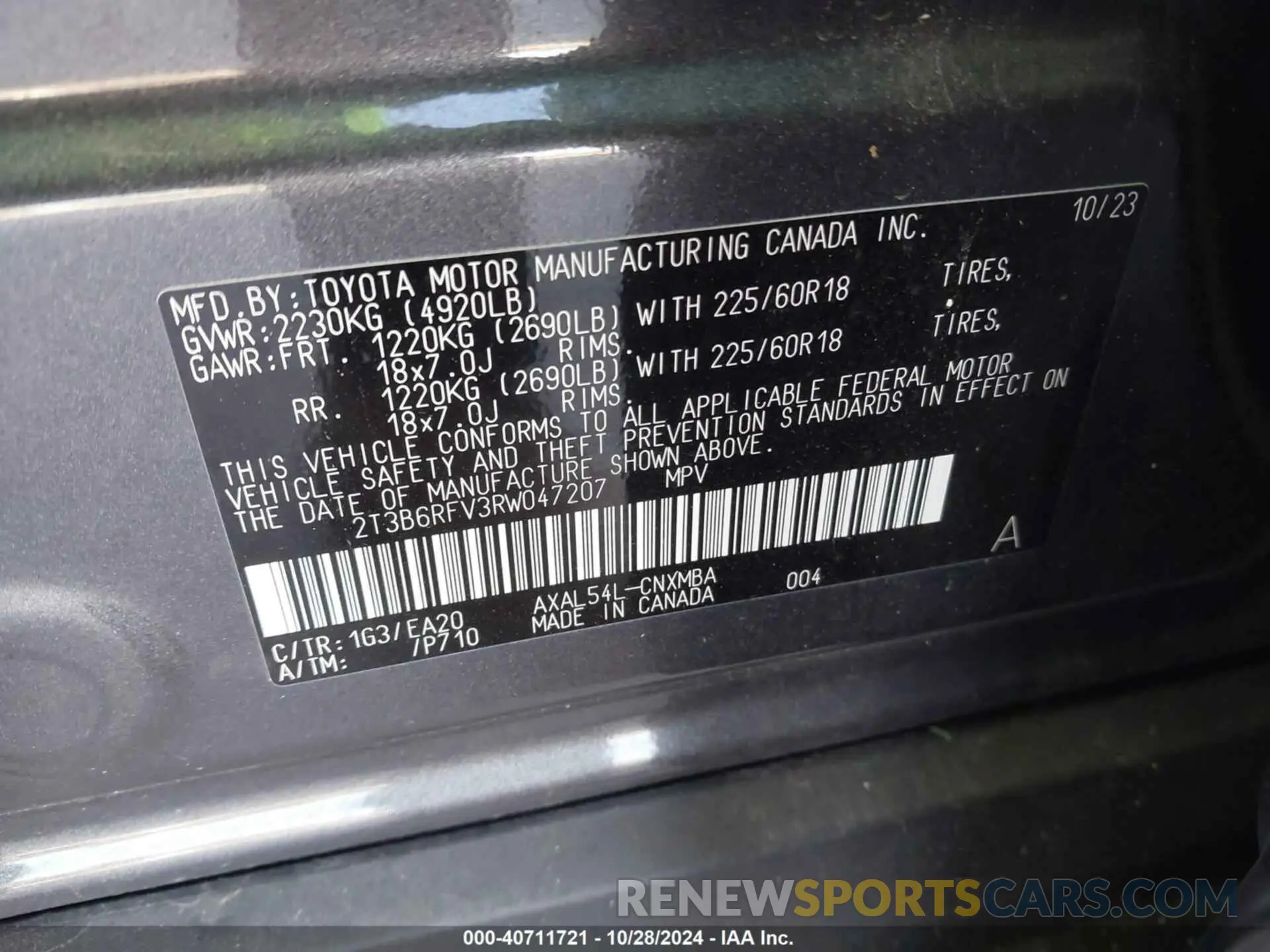 9 Фотография поврежденного автомобиля 2T3B6RFV3RW047207 TOYOTA RAV4 HYBRID 2024