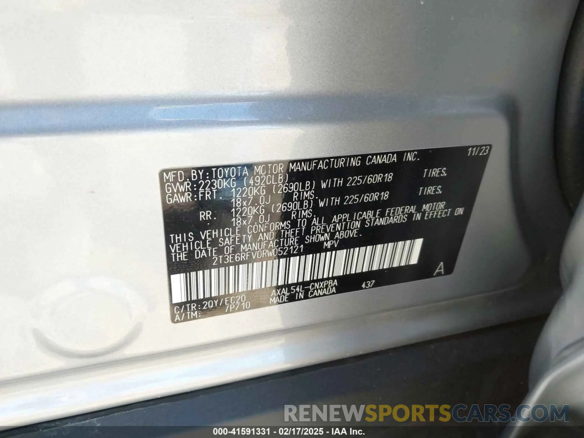9 Фотография поврежденного автомобиля 2T3E6RFV0RW052121 TOYOTA RAV4 HYBRID 2024